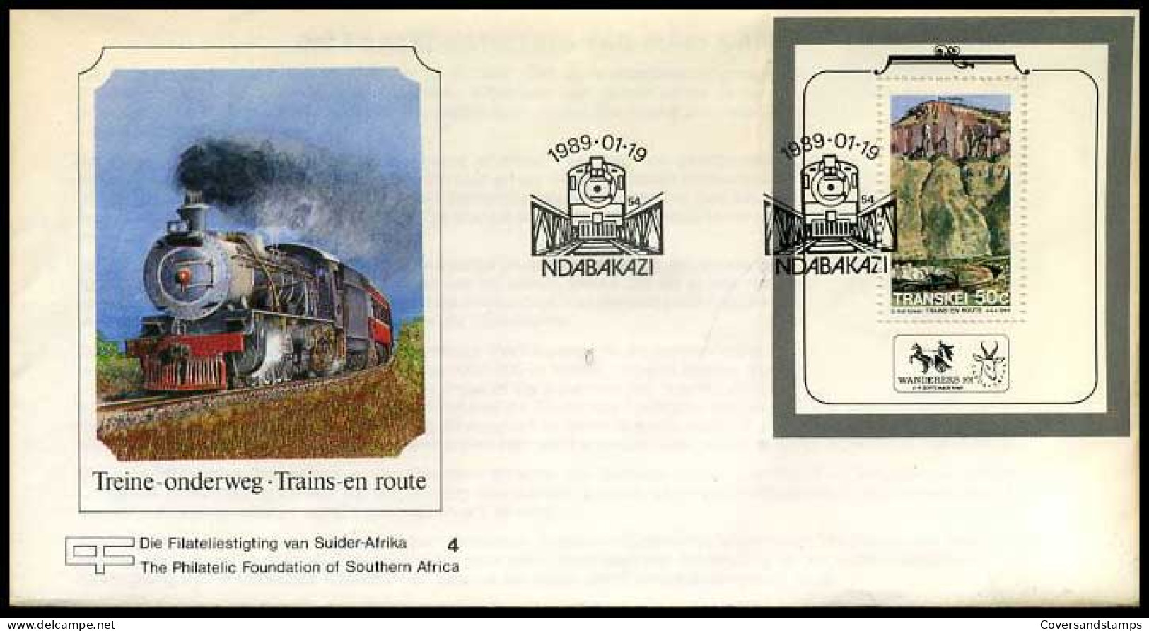 Zuid-Afrika - FDC -  Trains On Route                           - FDC