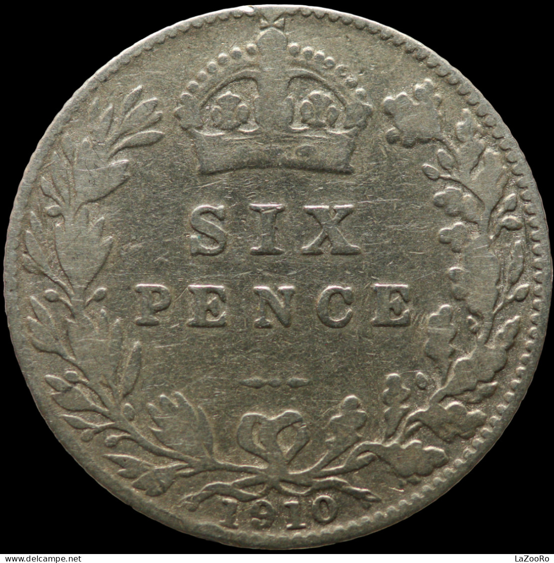 LaZooRo: Great Britain 6 Pence 1910 VF - Silver - H. 6 Pence