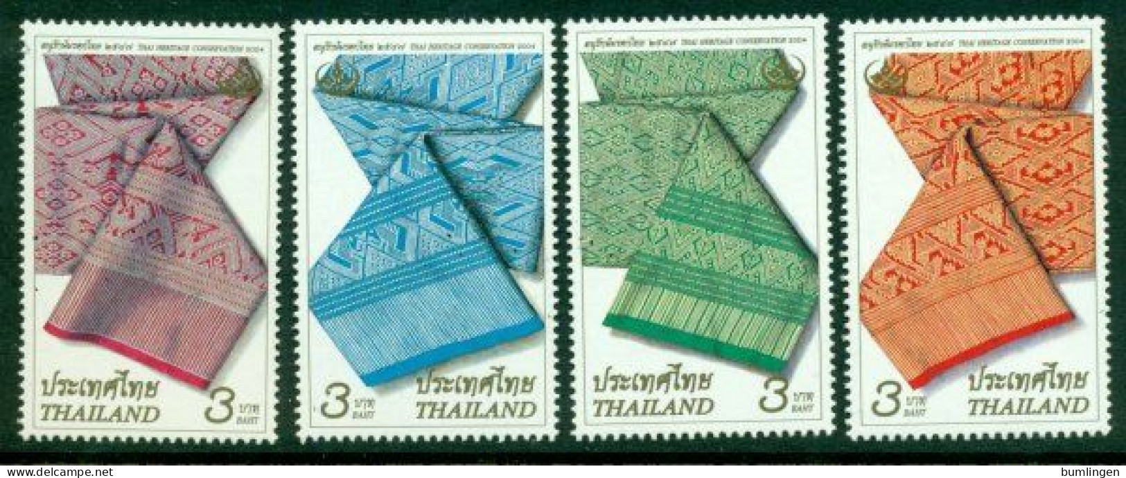 THAILAND 2004 Mi 2236-39** Shawls [B813] - Disfraces