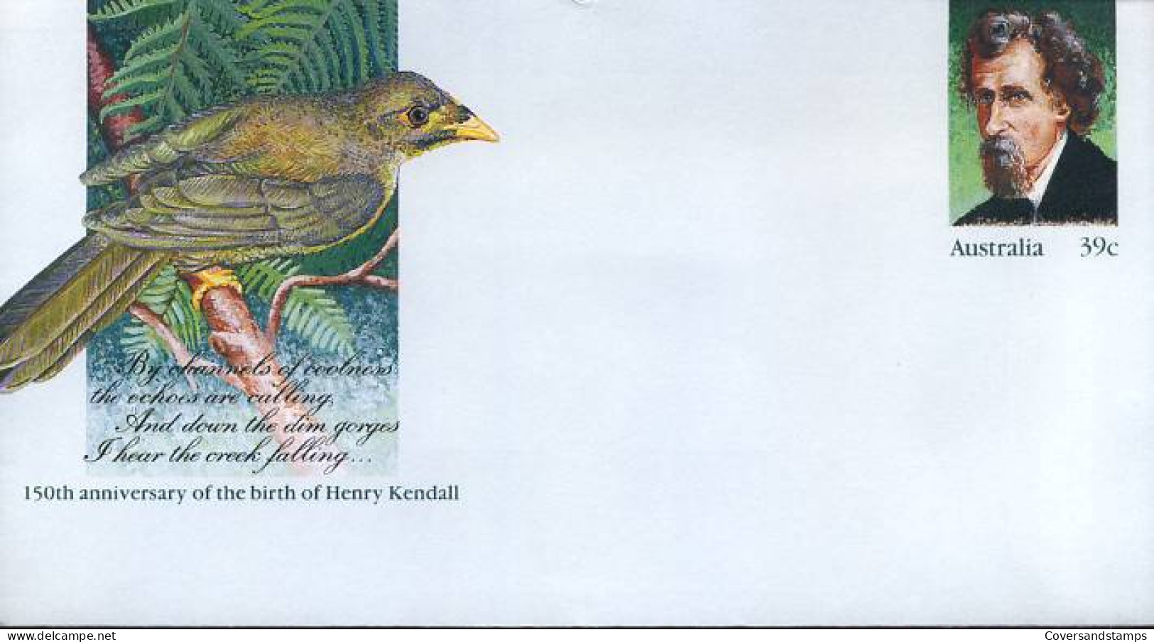 Australië  - Postwaardestuk - 150th Anniversary Of The Birth Of Henry Kendall                            - Postwaardestukken