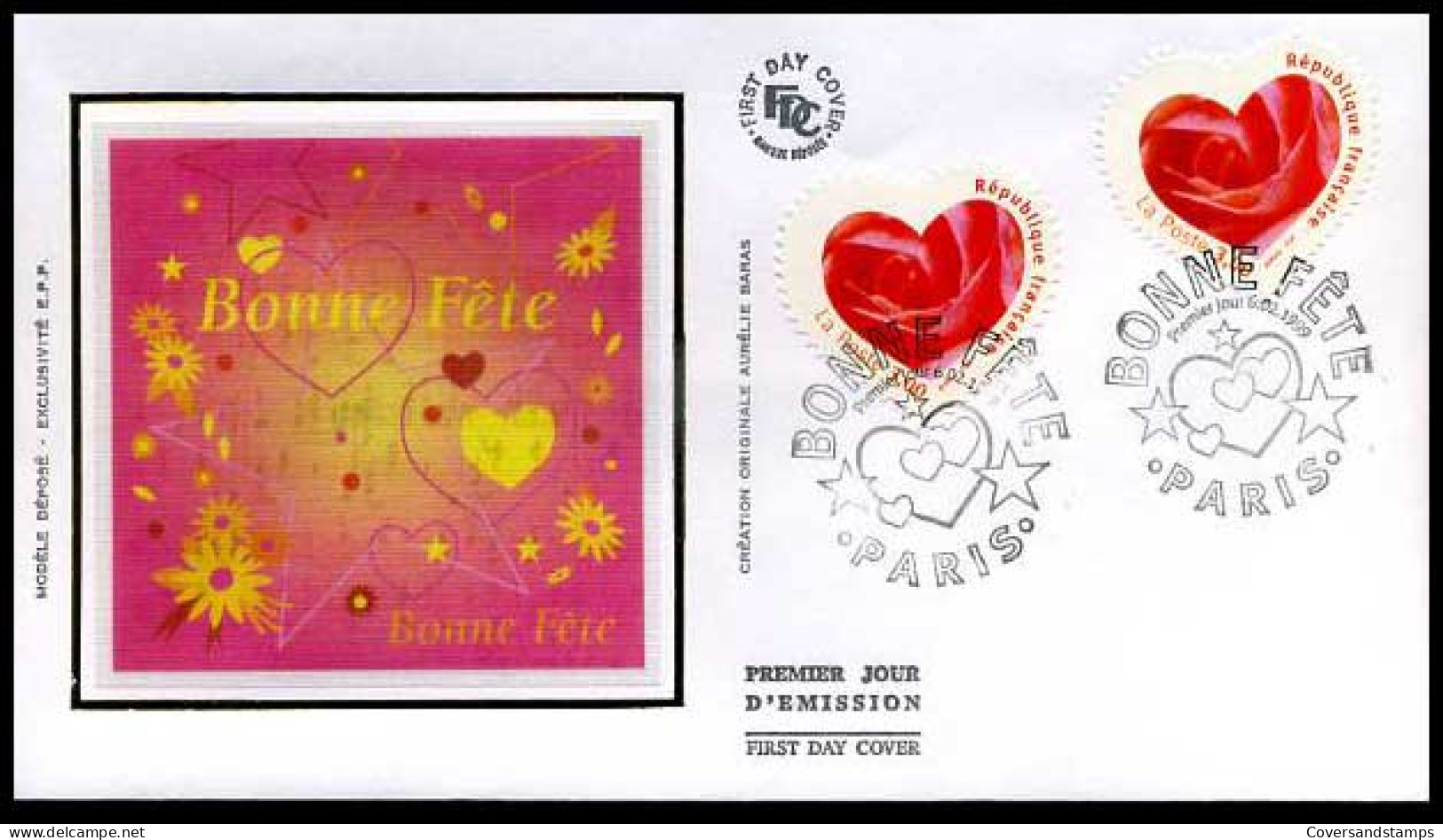 Frankrijk - FDC - Bonne Fête                           - 1990-1999