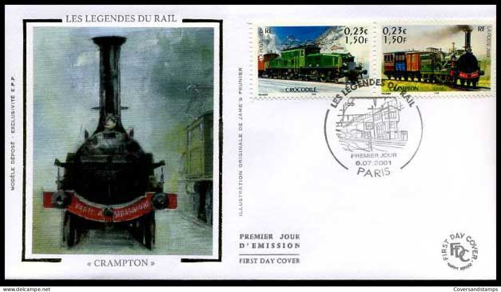 Frankrijk - FDC - Trains : Les Légendes Du Rail                           - 1990-1999