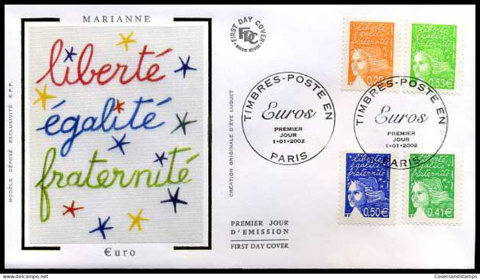 Frankrijk - FDC - Liberté - égalité - Fraternité                          - 1990-1999