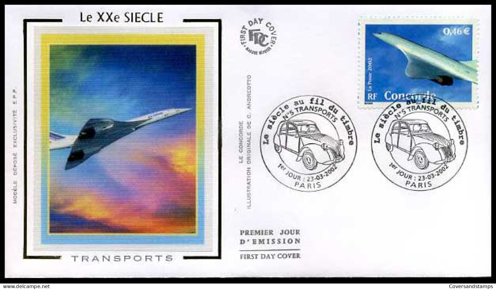 Frankrijk - FDC - Le XXe Siècle : Transports, La Concorde                          - 1990-1999