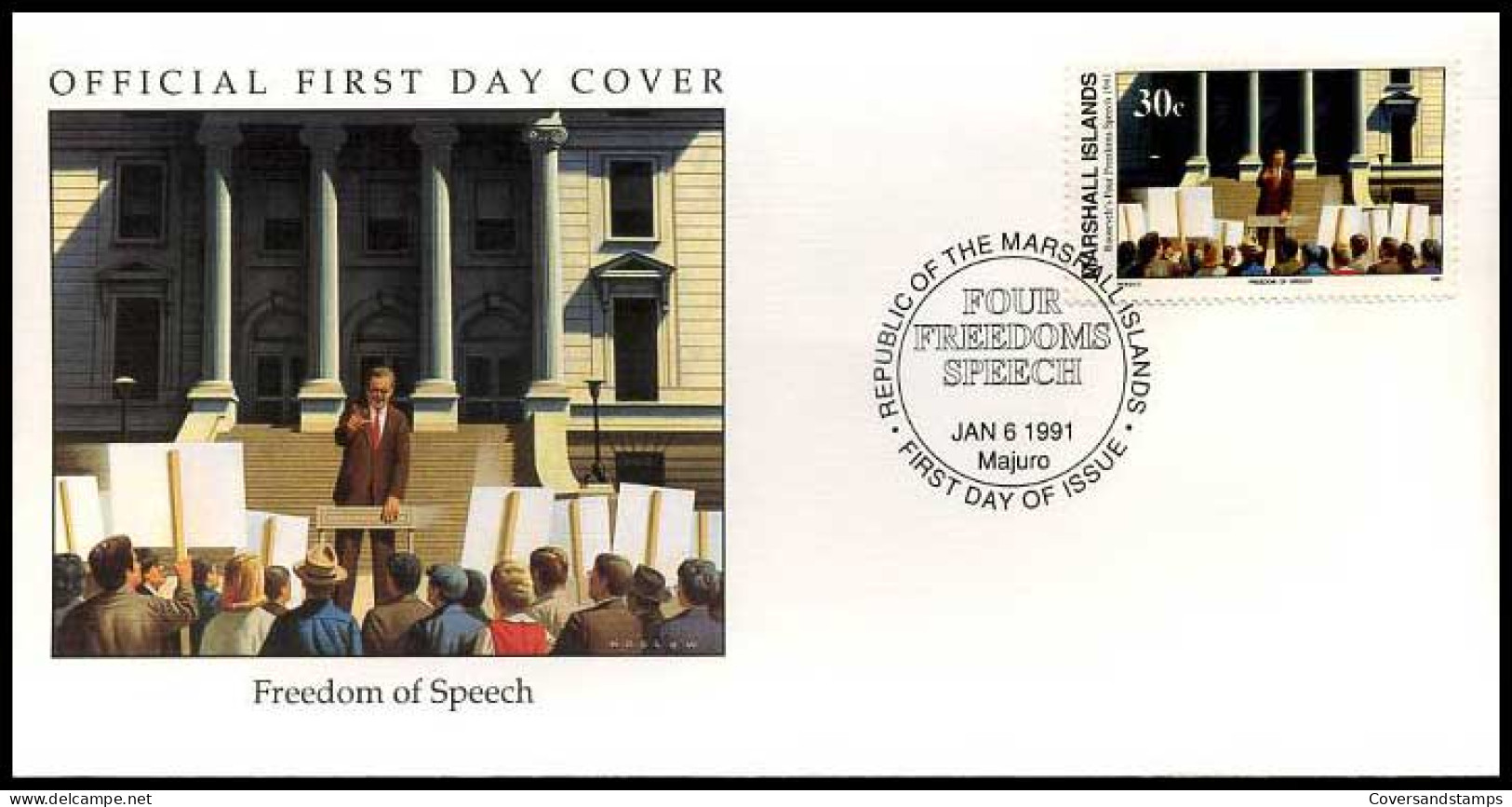 Marshall Islands - FDC - Freedom Of Speech                   - Marshall Islands