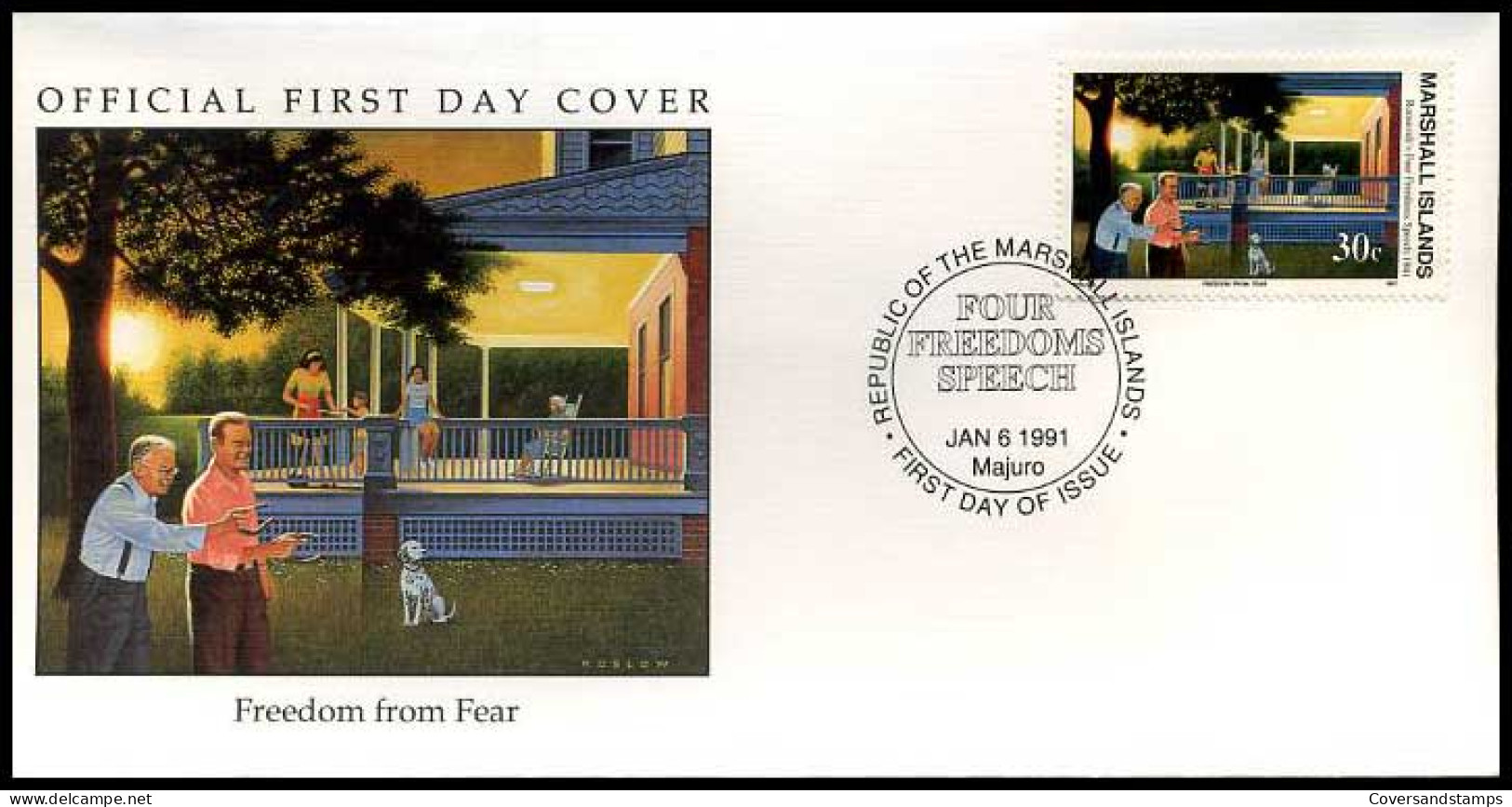 Marshall Islands - FDC - Freedom From Fear                   - Marshall