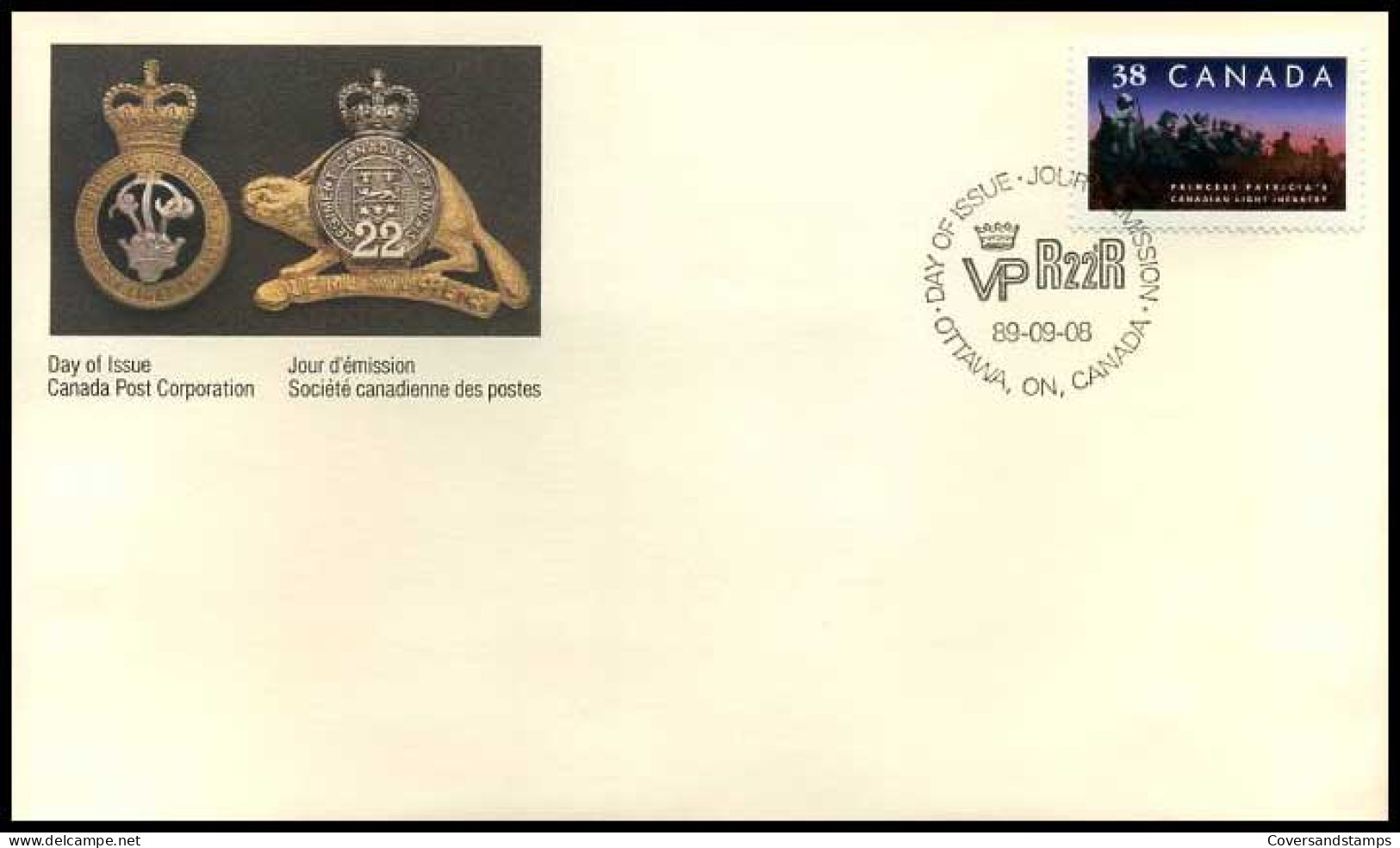 Canada - FDC - Princess Patricia's Canadian Light Infantry                          - 1981-1990