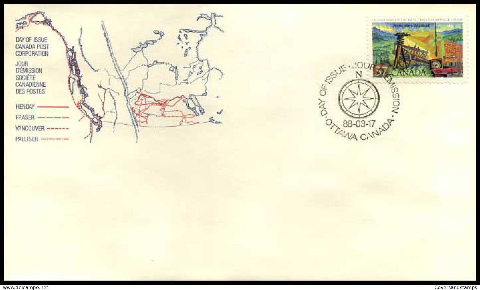 Canada - FDC - Palliser Surveys The West                         - 1981-1990