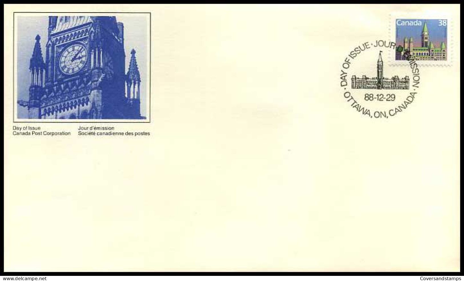 Canada - FDC - Peace Tower, Parliament Buildings                      - 1981-1990