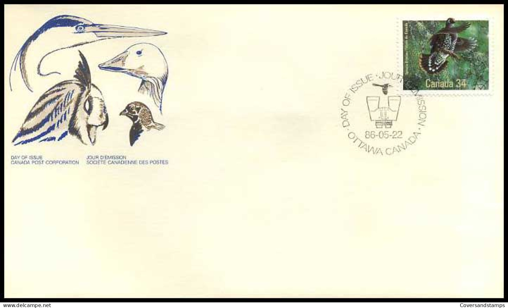 Canada - FDC - Spruce Grouse                      - 1981-1990