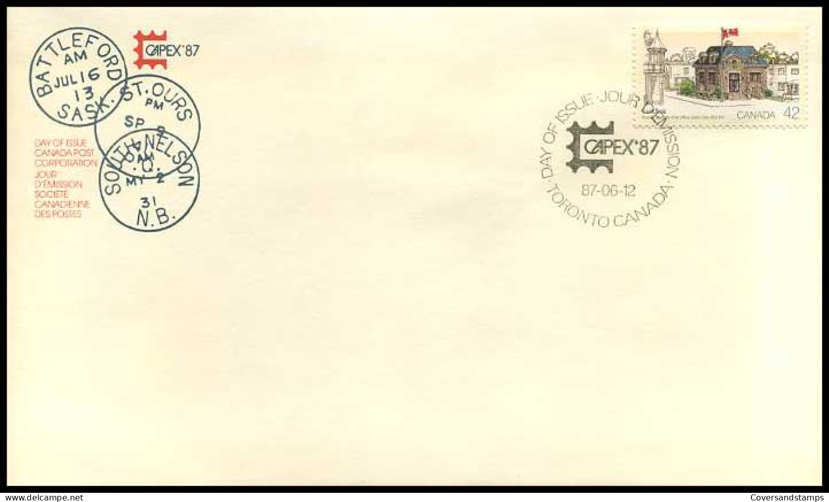 Canada - FDC - Post Office : Saint-Ours                      - 1981-1990