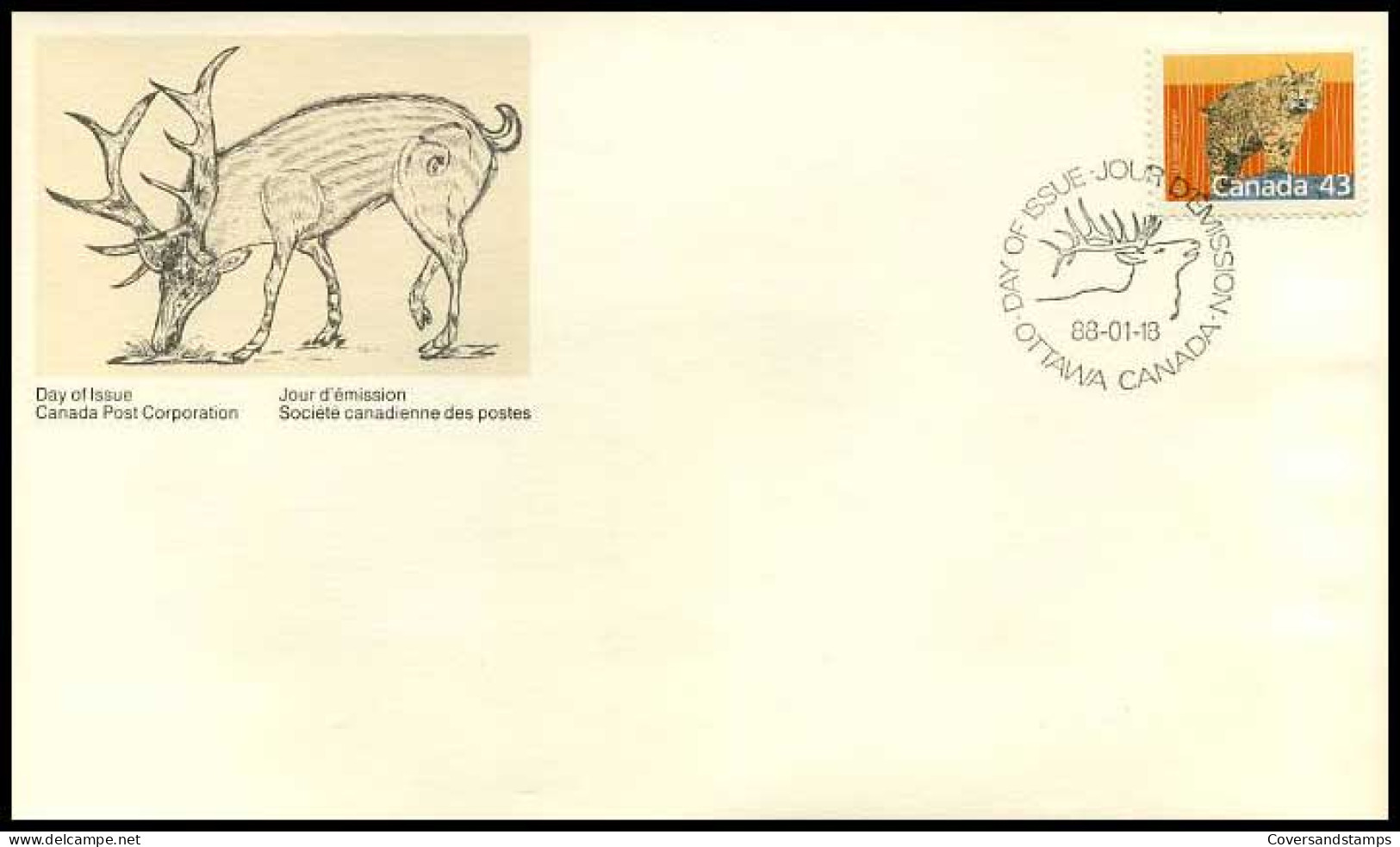 Canada - FDC - Canadian Wildlife : Lynx                      - 1981-1990