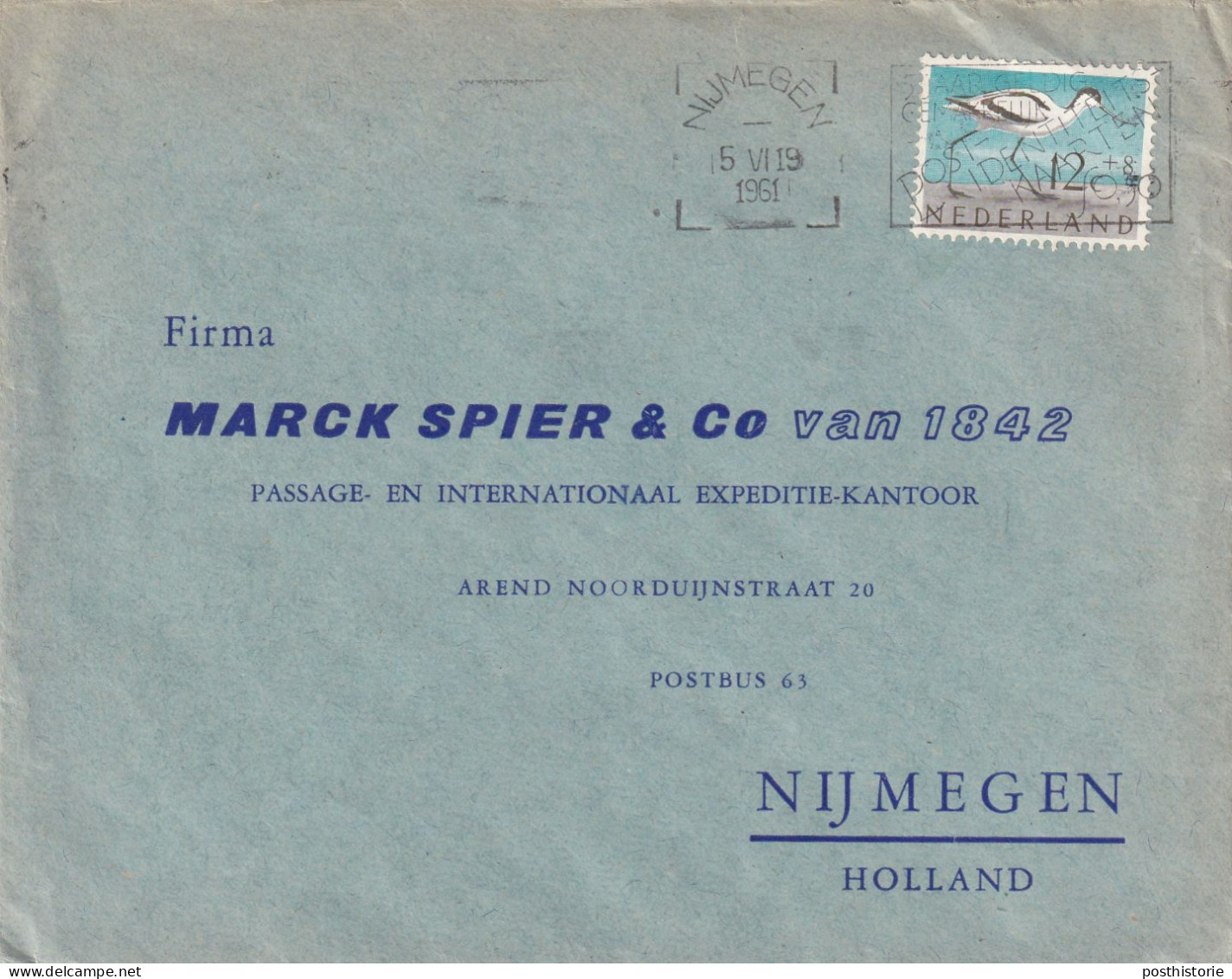 Envelop Met 12 Cent Zomerzegel 1961   Kluut - Cartas & Documentos