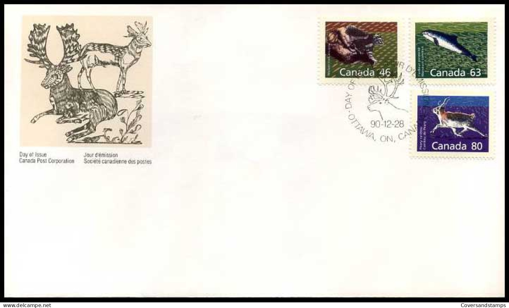 Canada - FDC -  Canadian Wildlife                     - 1981-1990