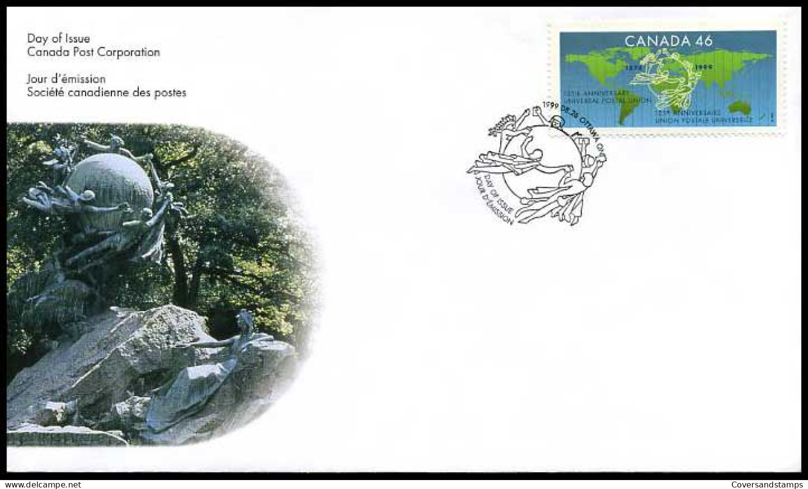 Canada - FDC -  125th Anniversary Of The Universal Postal Union                     - 1991-2000