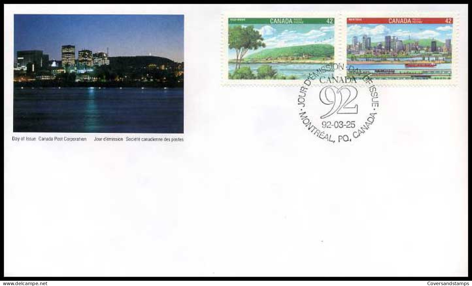 Canada - FDC -  Canada '92                    - 1991-2000