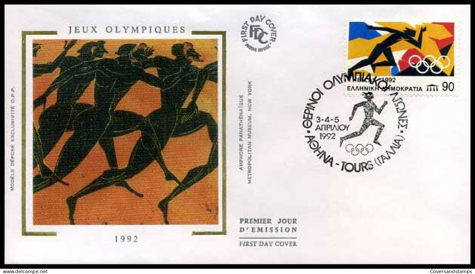 Griekenland - FDC - Olympische Spelen 1992                             - FDC