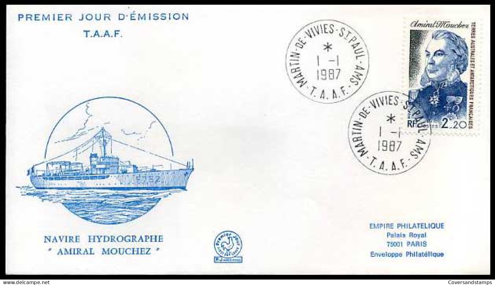 TAAF - FDC - Admirale Mouchez                             - FDC
