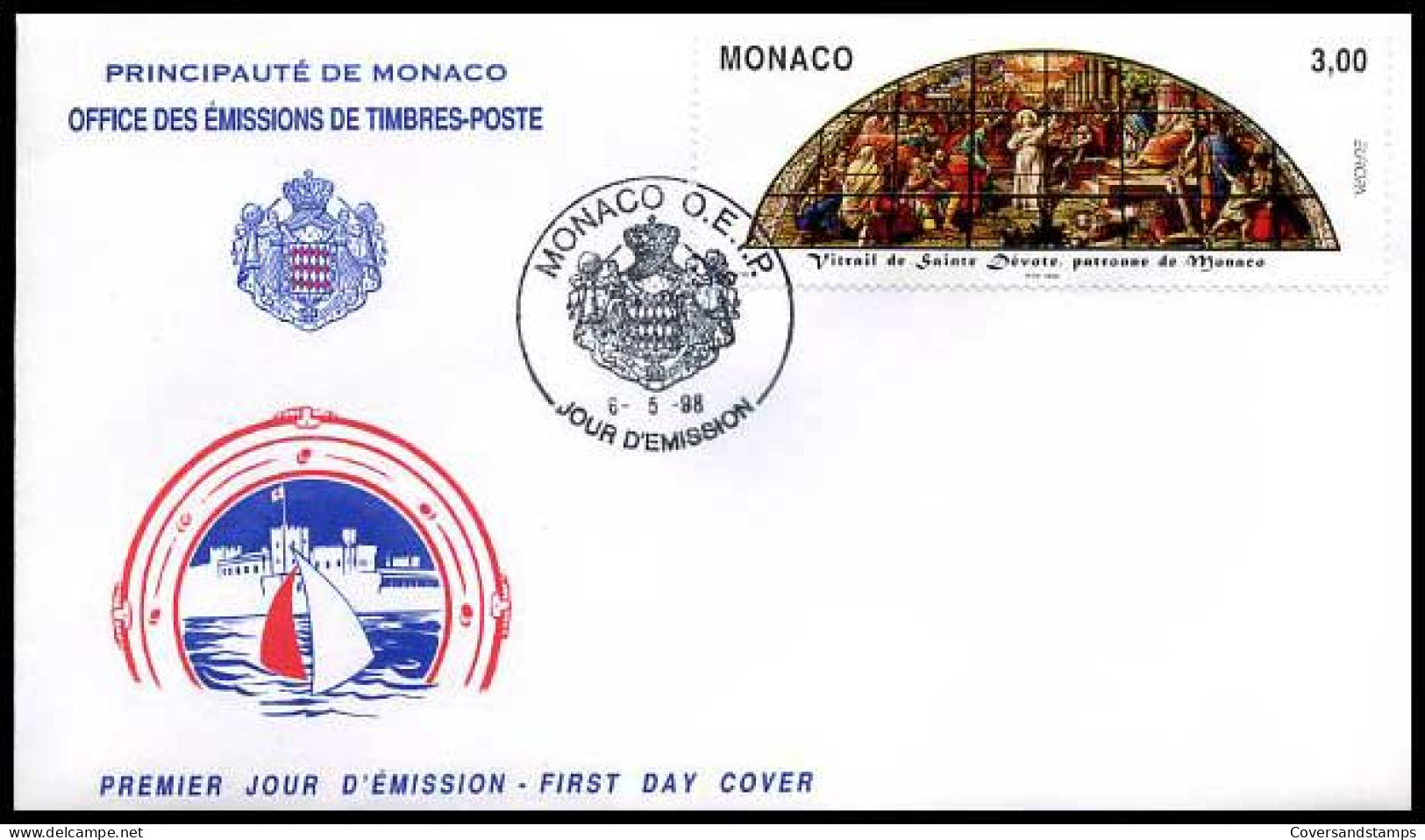 Monaco - FDC - Vitrail De Sainte Dévote, Patronne De Monaco                         - FDC