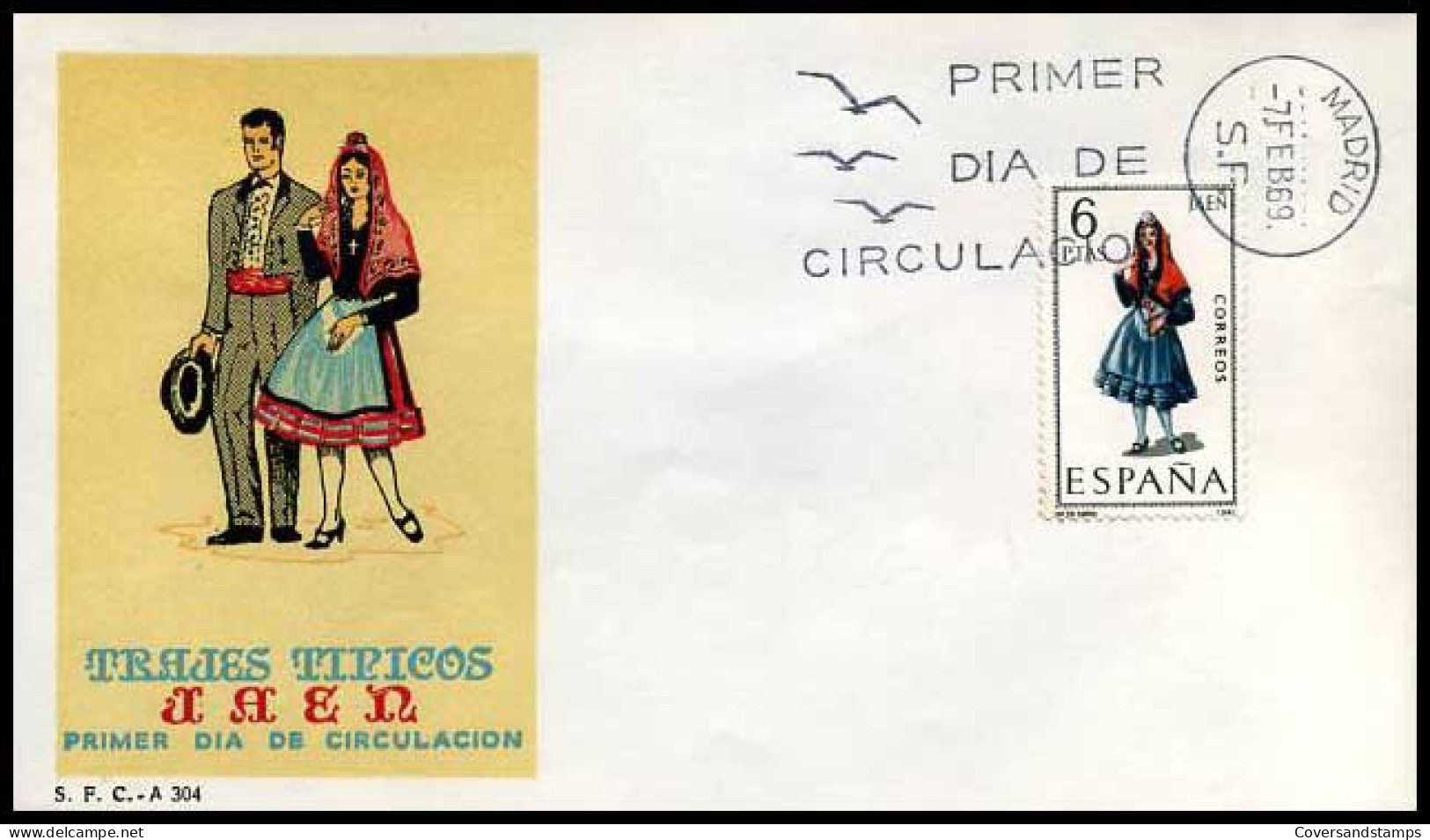 Spanje - FDC - Klederdracht : Jaen                        - FDC