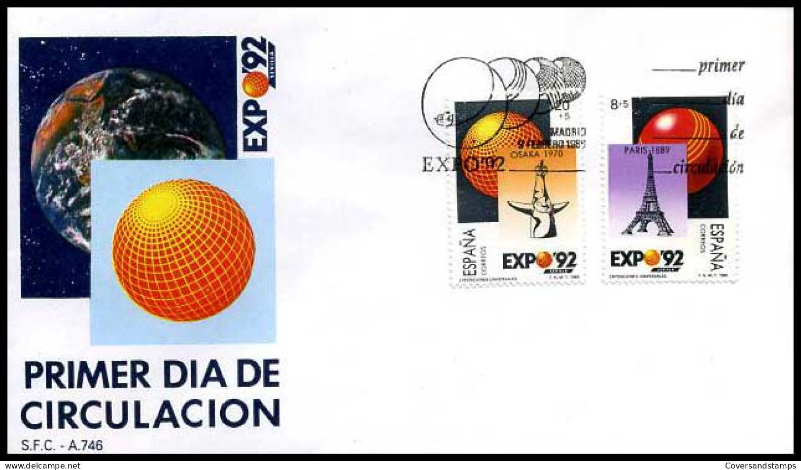 Spanje - FDC - Expo '92 : Sevilla                        - FDC