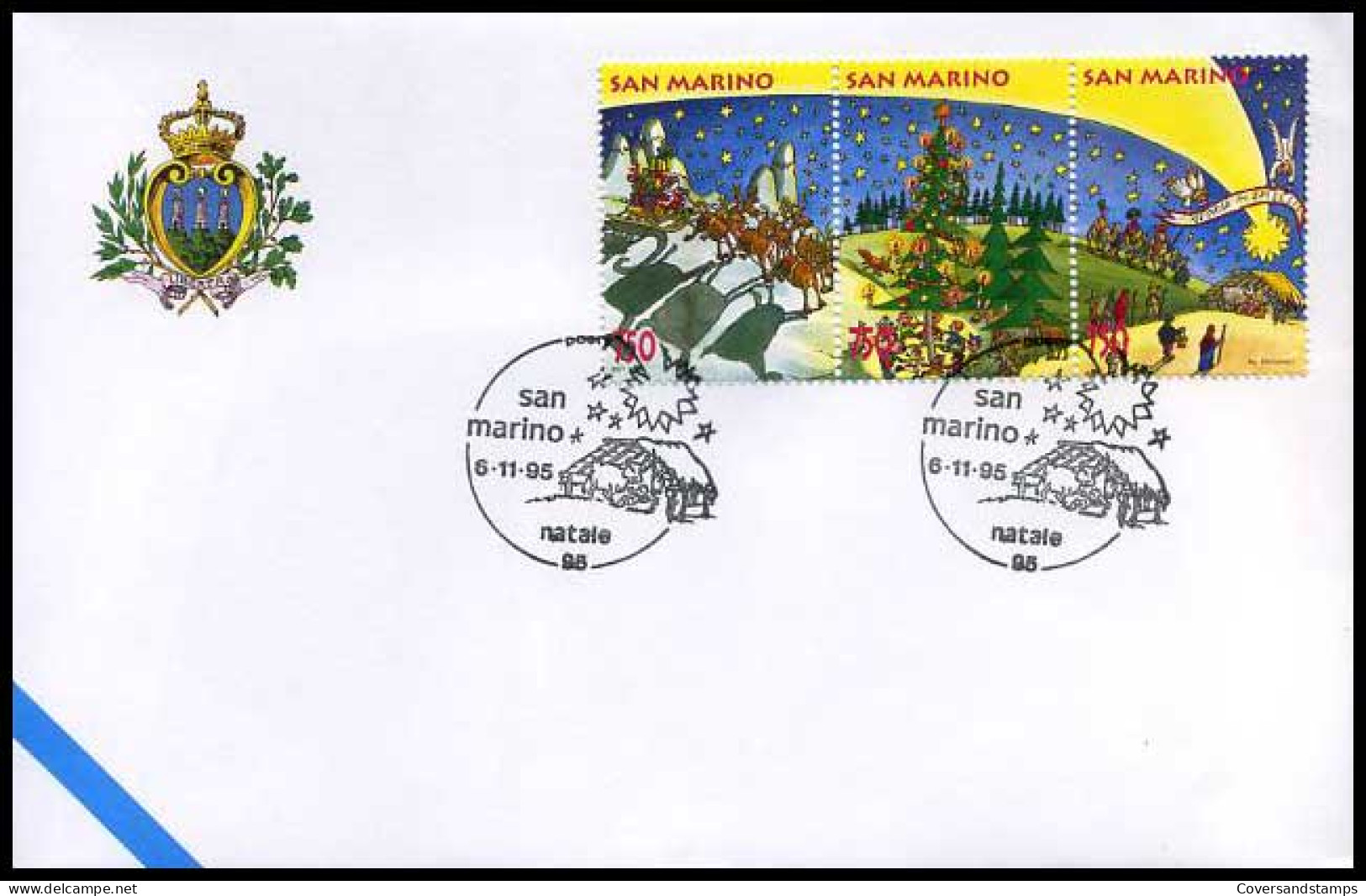 San Marino - FDC - Kerstmis 1995                       - FDC