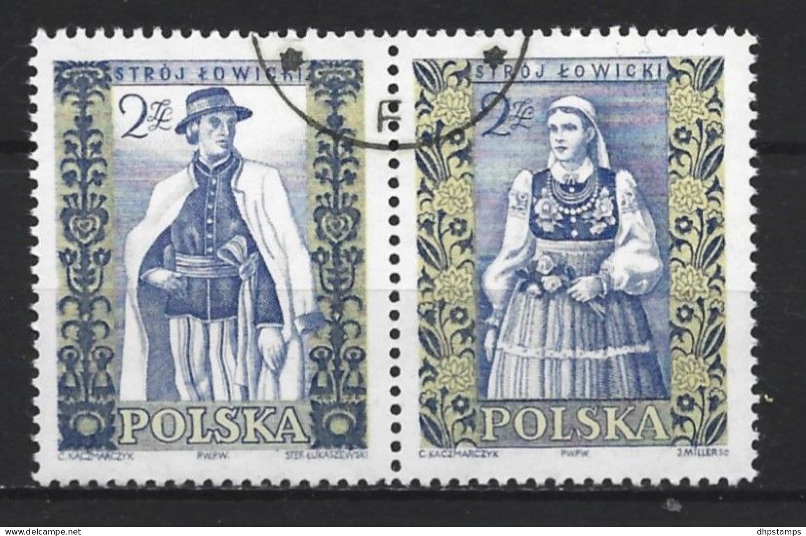 Polen 1959 Folklore Costumes Y.T. 1011/1012 (0) - Usati