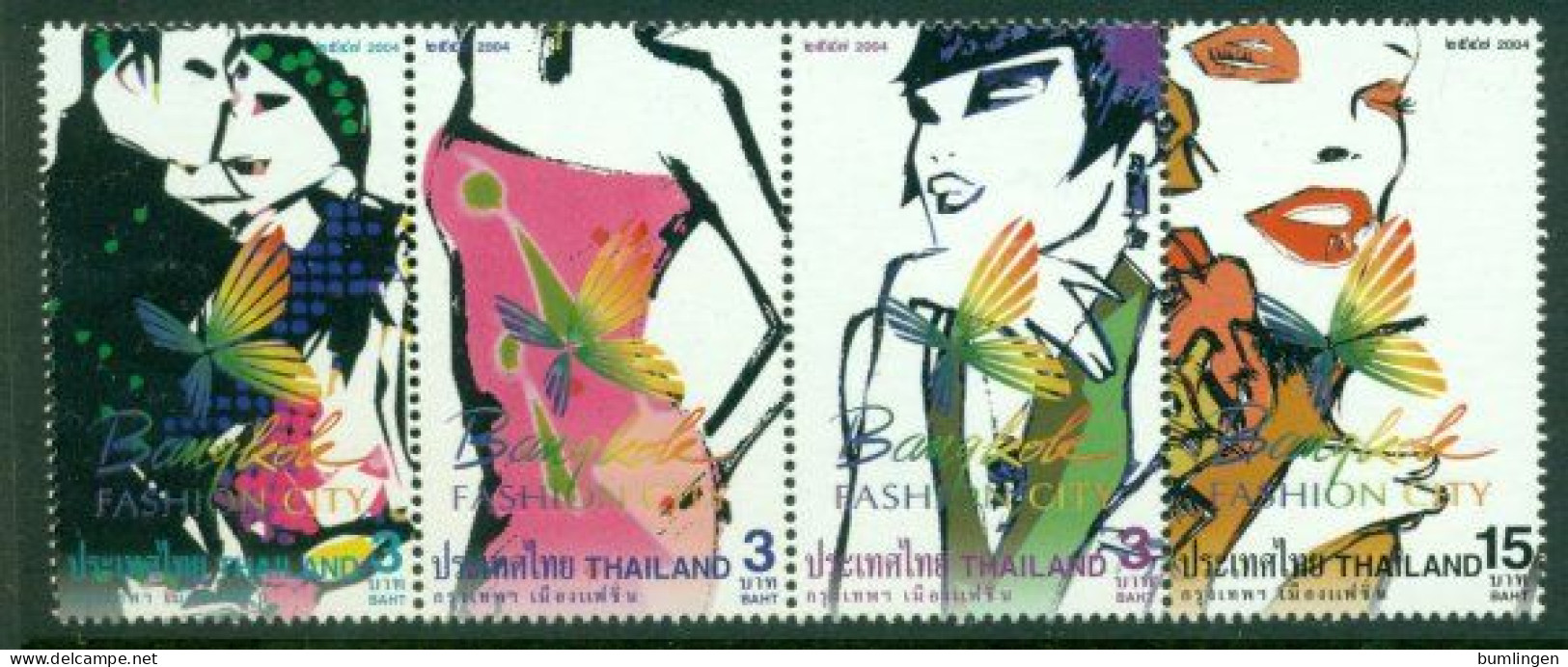 THAILAND 2004 Mi 2351-54 Strip Of Four** Bangkok Fashion City [B822] - Costumes