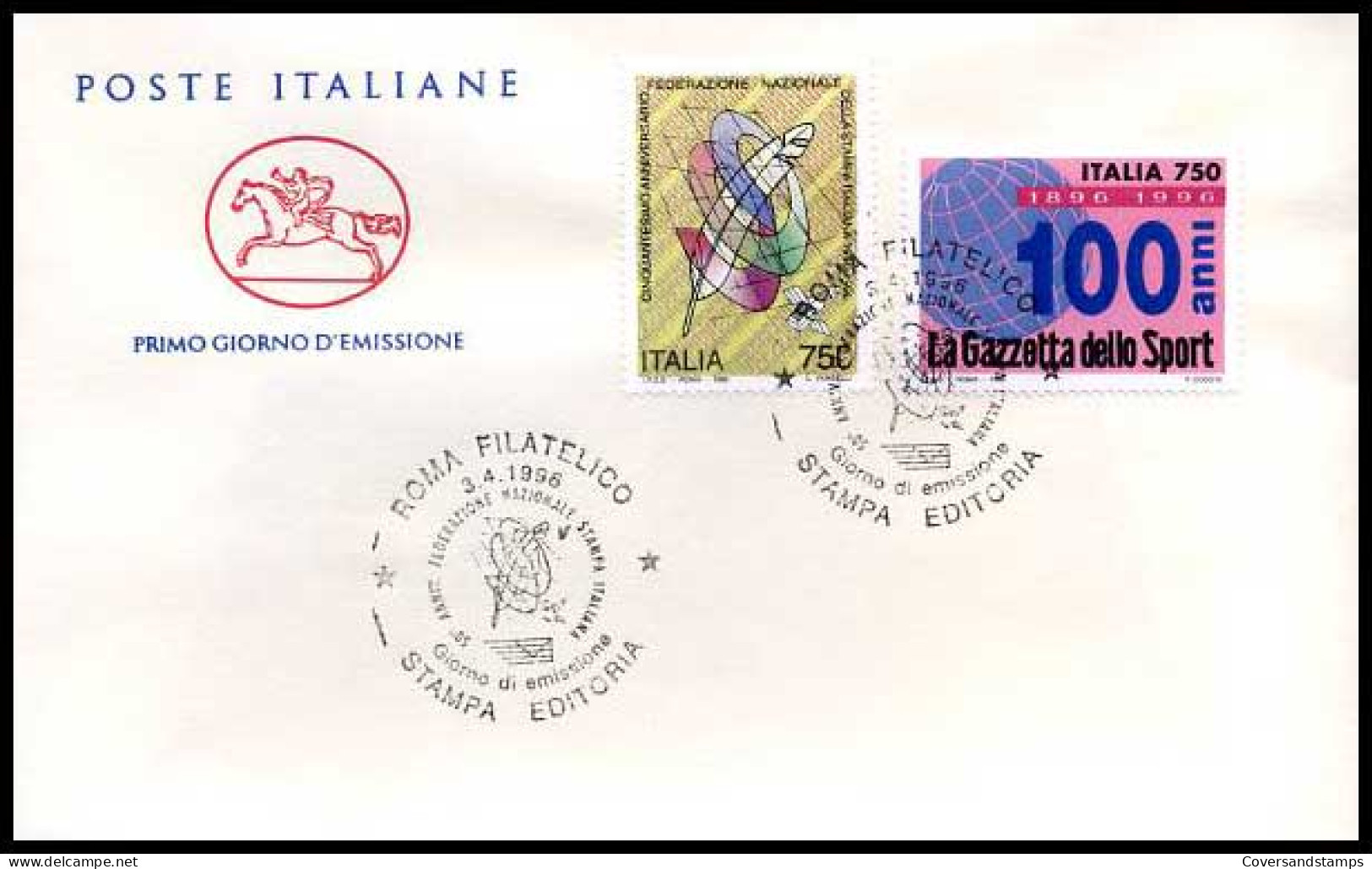 Italië - FDC - Federazione Nazionaledella Stampa Italiana                        - FDC