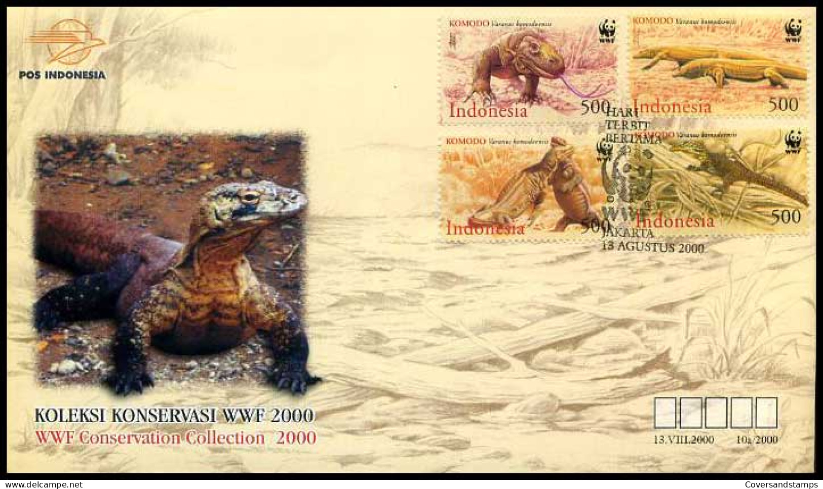 Indonesië - FDC - WWF Conservation Collection 2000                         - Indonesia