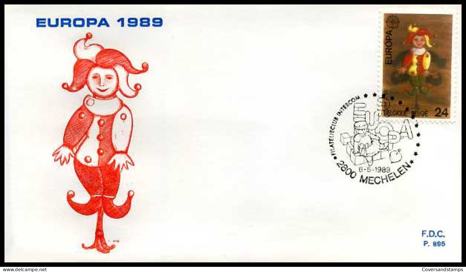 België - FDC -  Europa 1989                                          - 1989