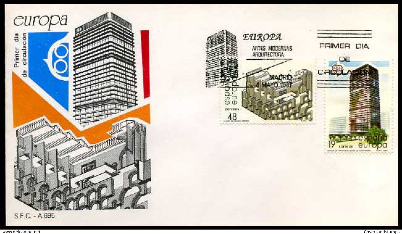 Spanje - FDC -  Europa 1987                                           - 1987