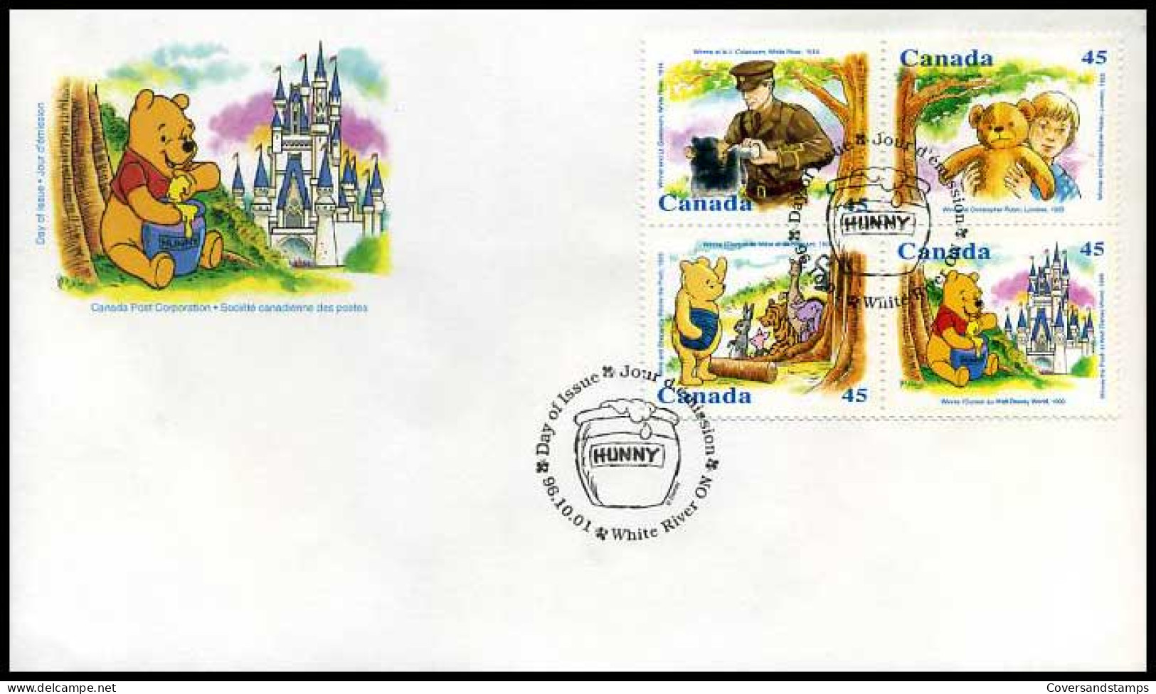 Canada - FDC - Winnie The Pooh                                   - 1991-2000