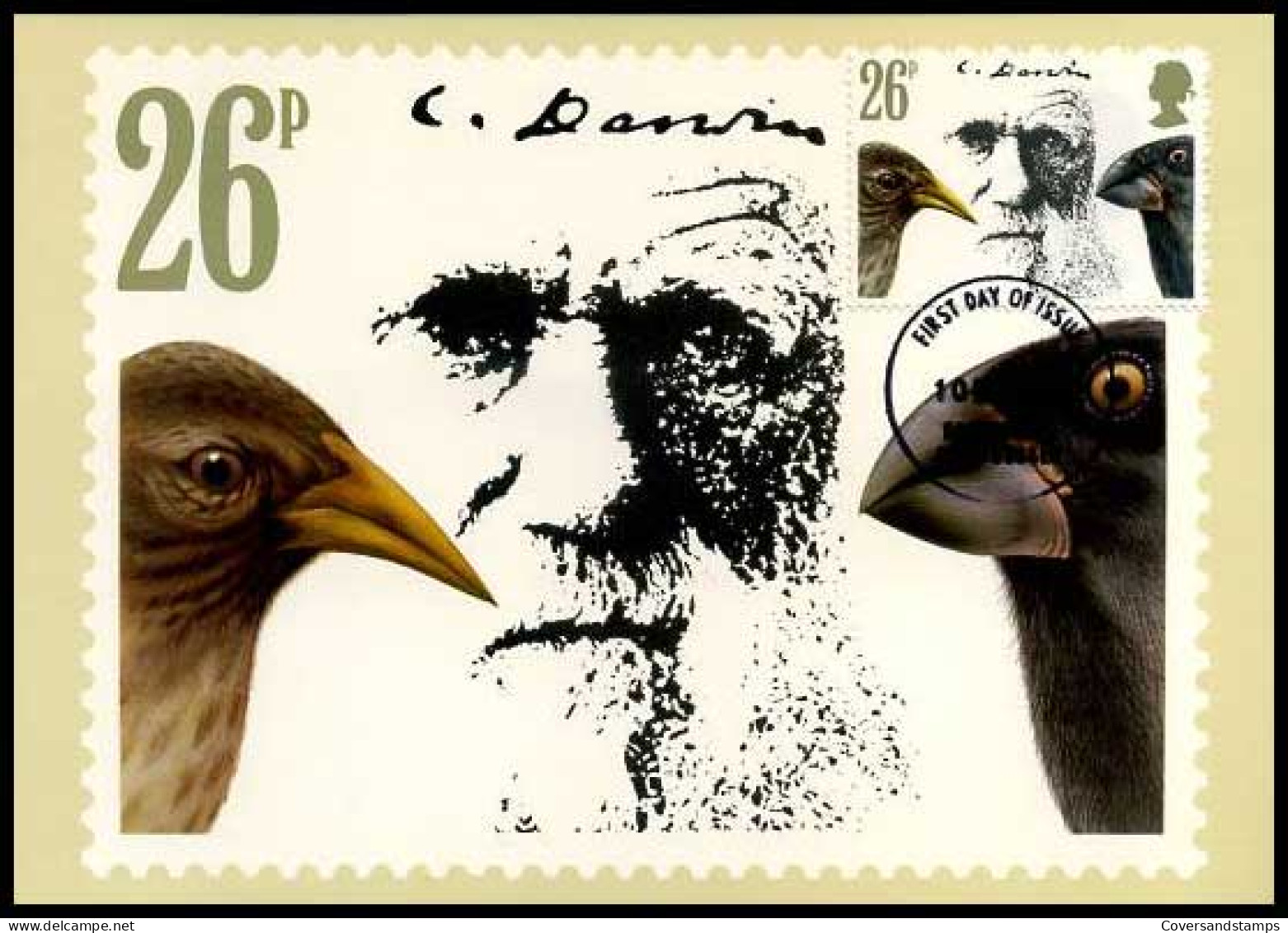 Groot-Britannië - MK - Charles Darwin                               - Carte Massime