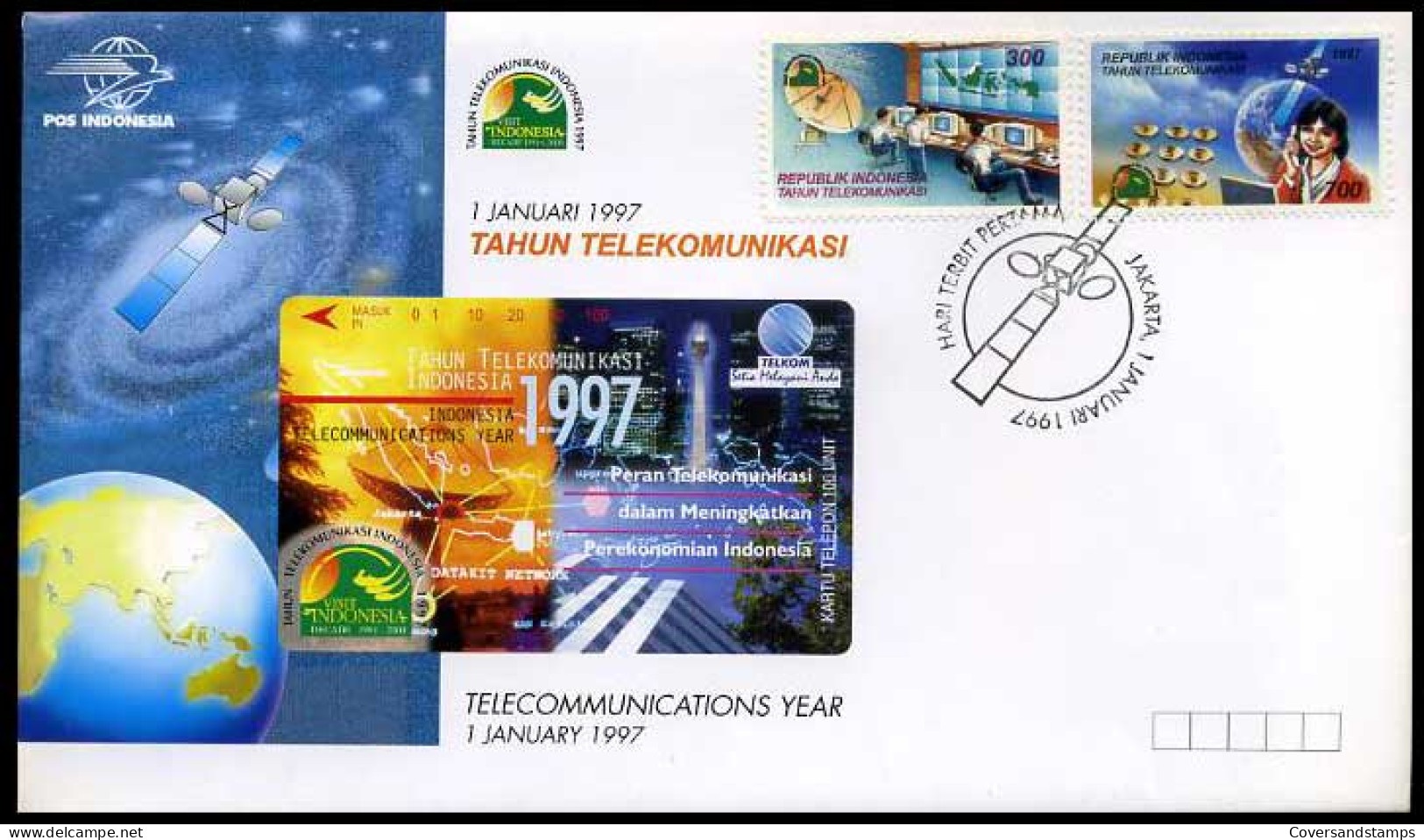 Indonesië - FDC - Telecommunications Year                       - Indonesia
