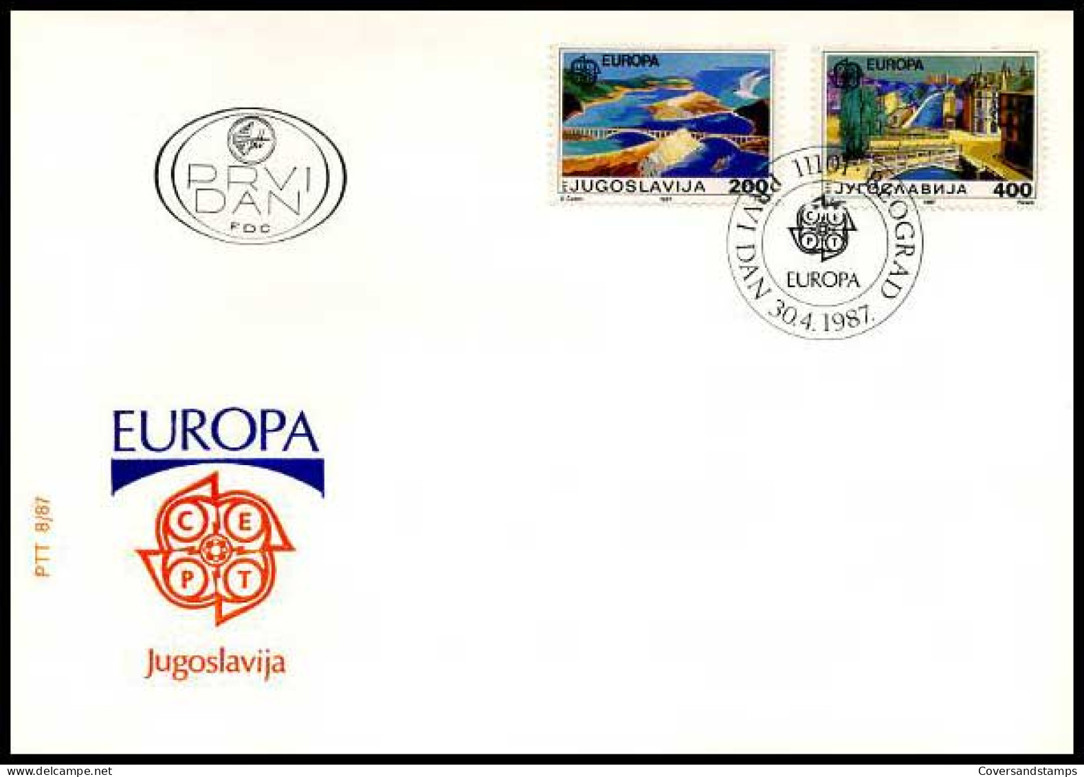 Joegoslavië - FDC -  Europa 1987                                            - 1987