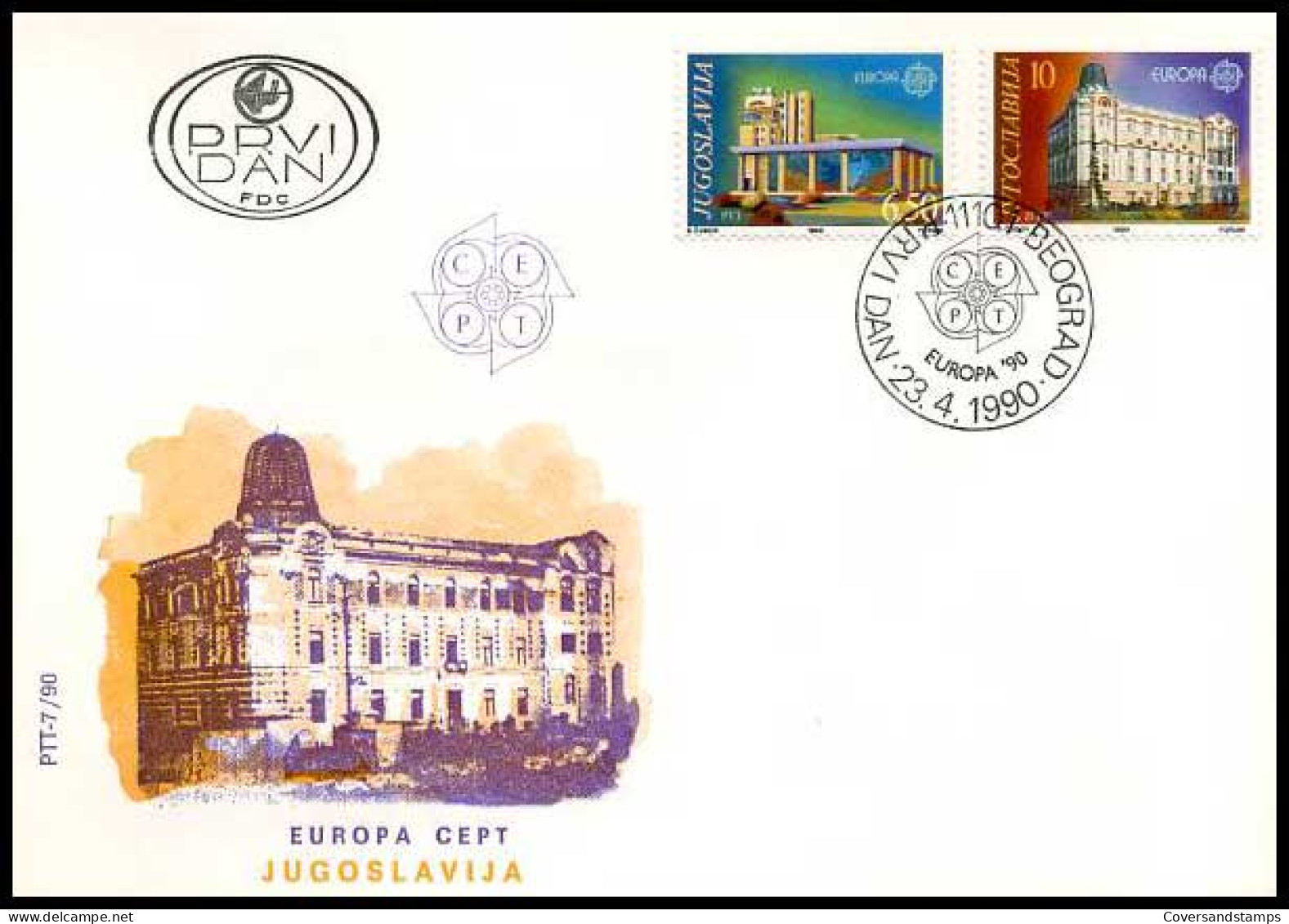 Joegoslavië - FDC - Europa 1990                                            - 1990