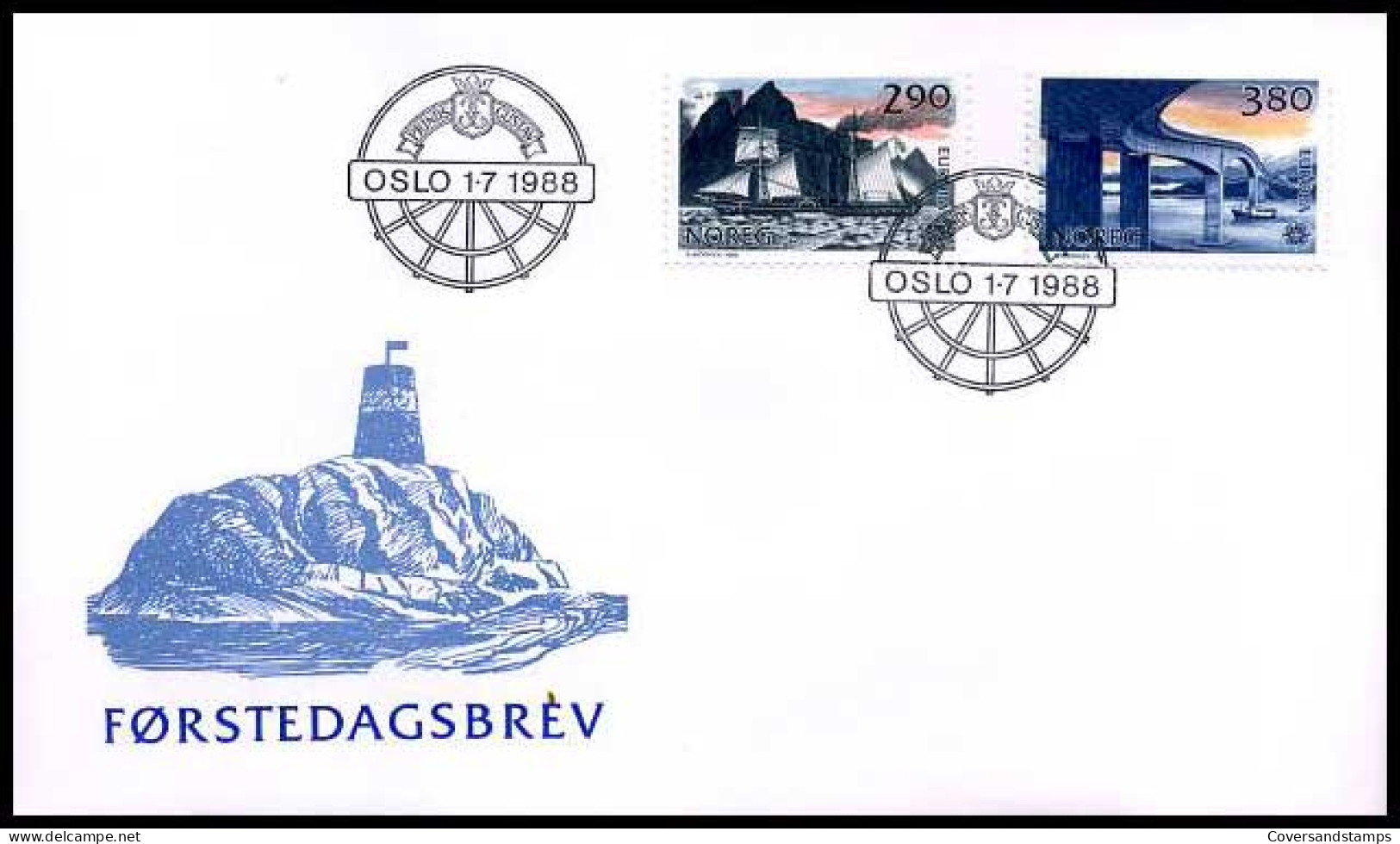 Noorwegen - FDC - Europa 1988                                            - 1988