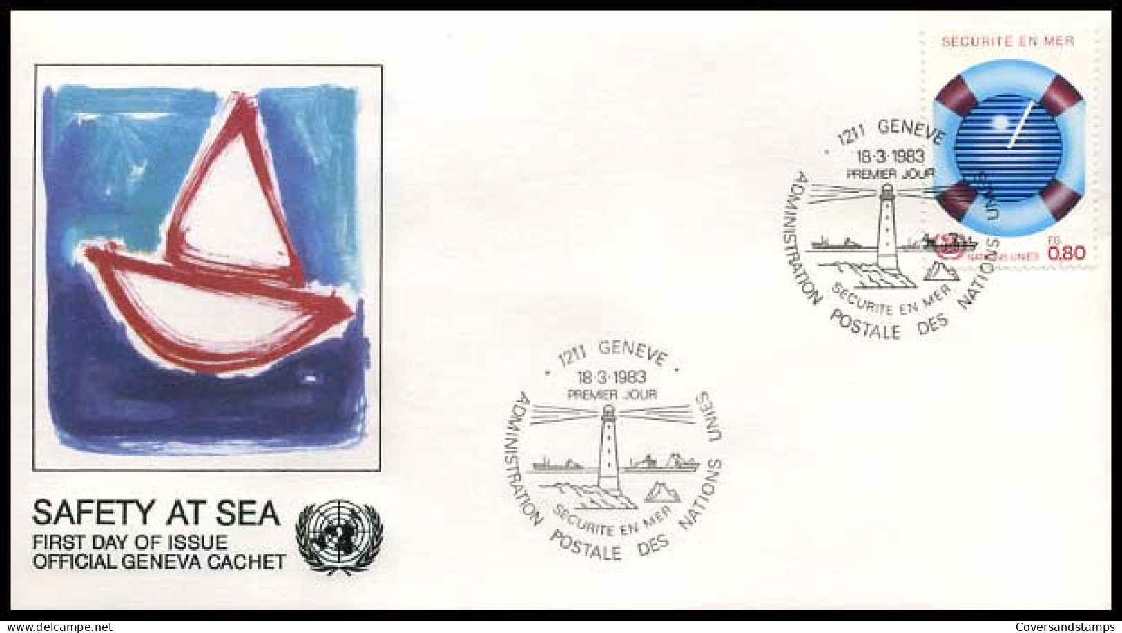 Verenigde Naties - FDC - Safety At Sea                    - Other & Unclassified