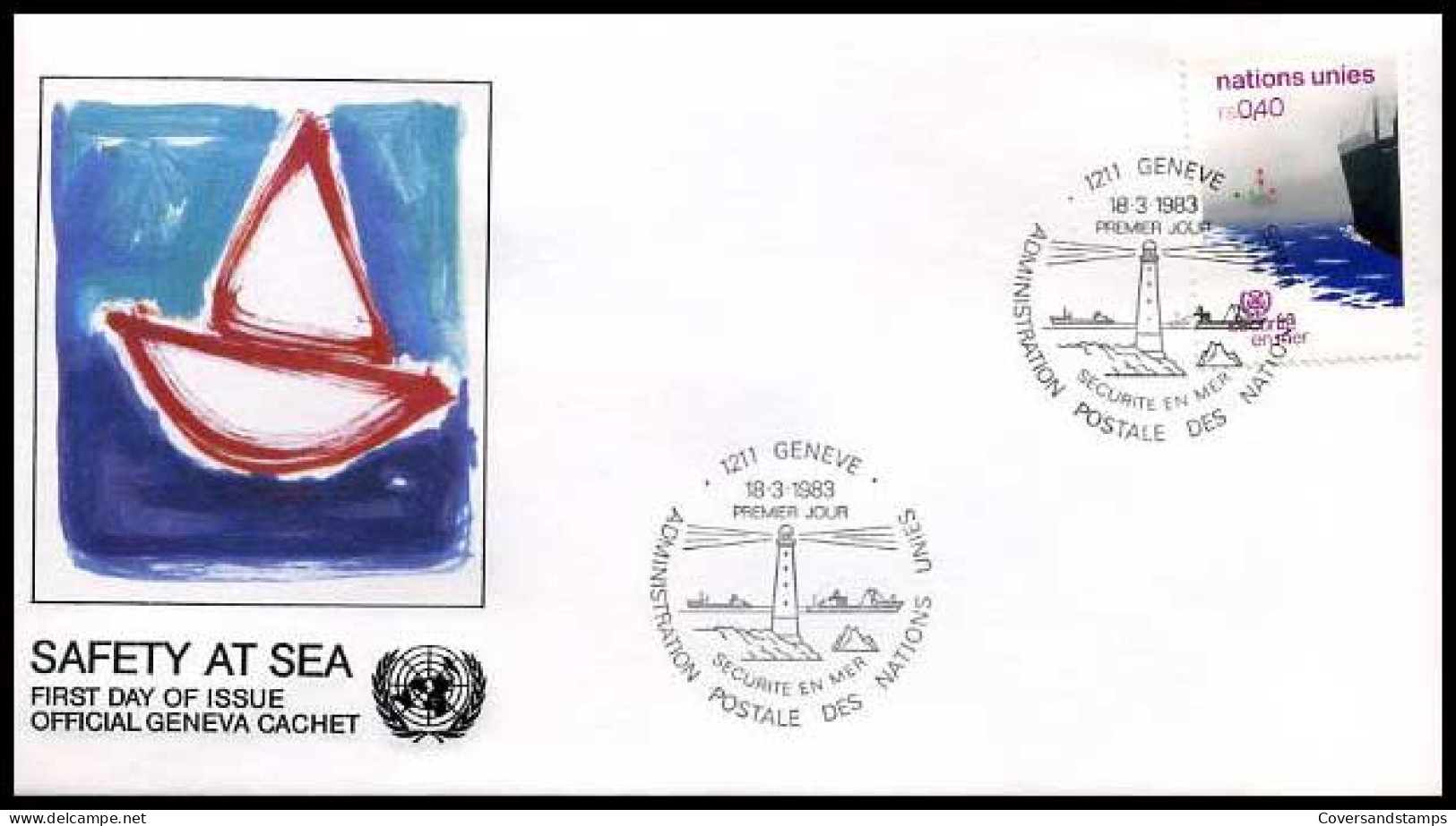 Verenigde Naties - FDC - Safety At Sea                   - Other & Unclassified