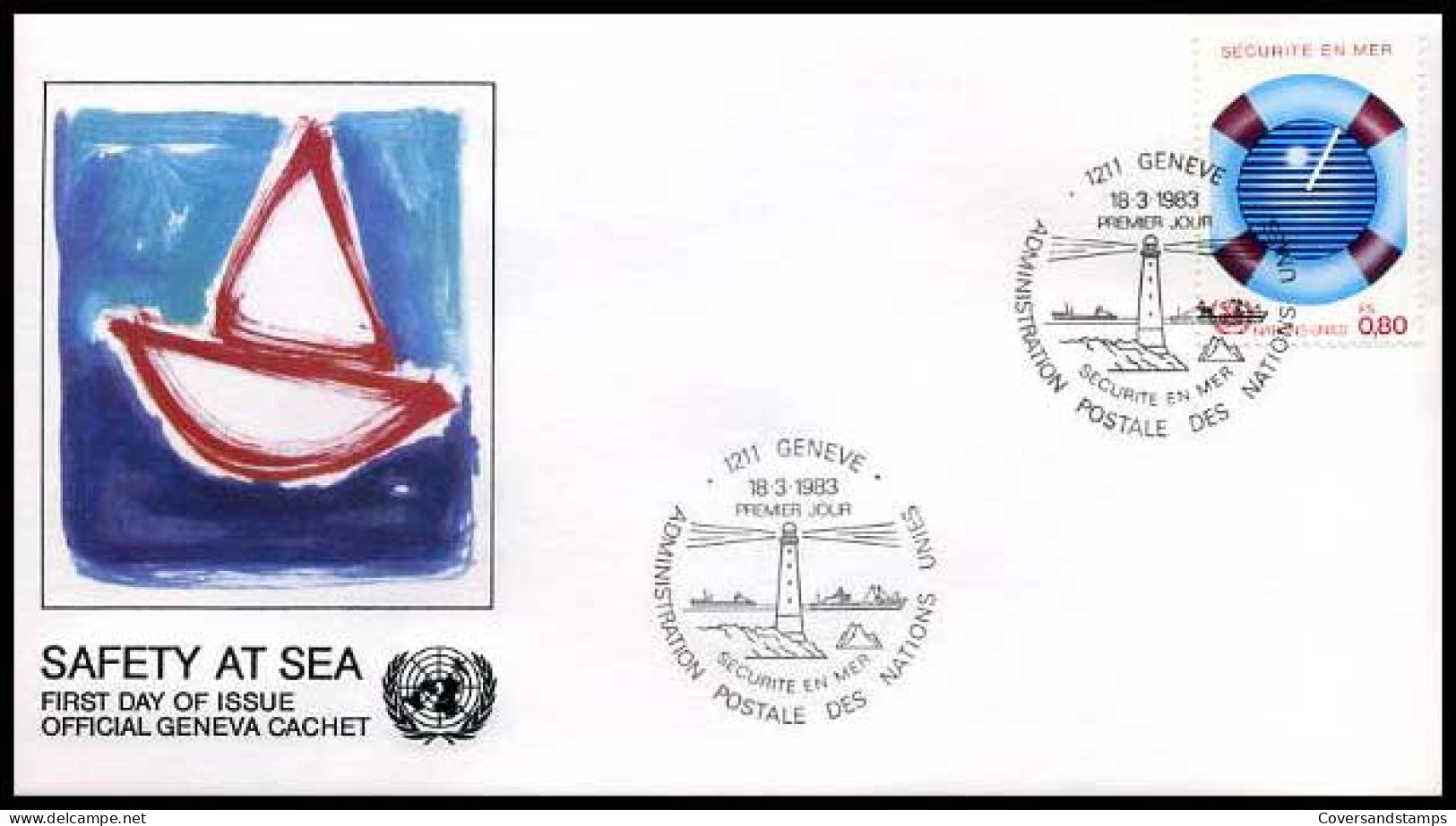 Verenigde Naties - FDC - Safety At Sea                   - Other & Unclassified