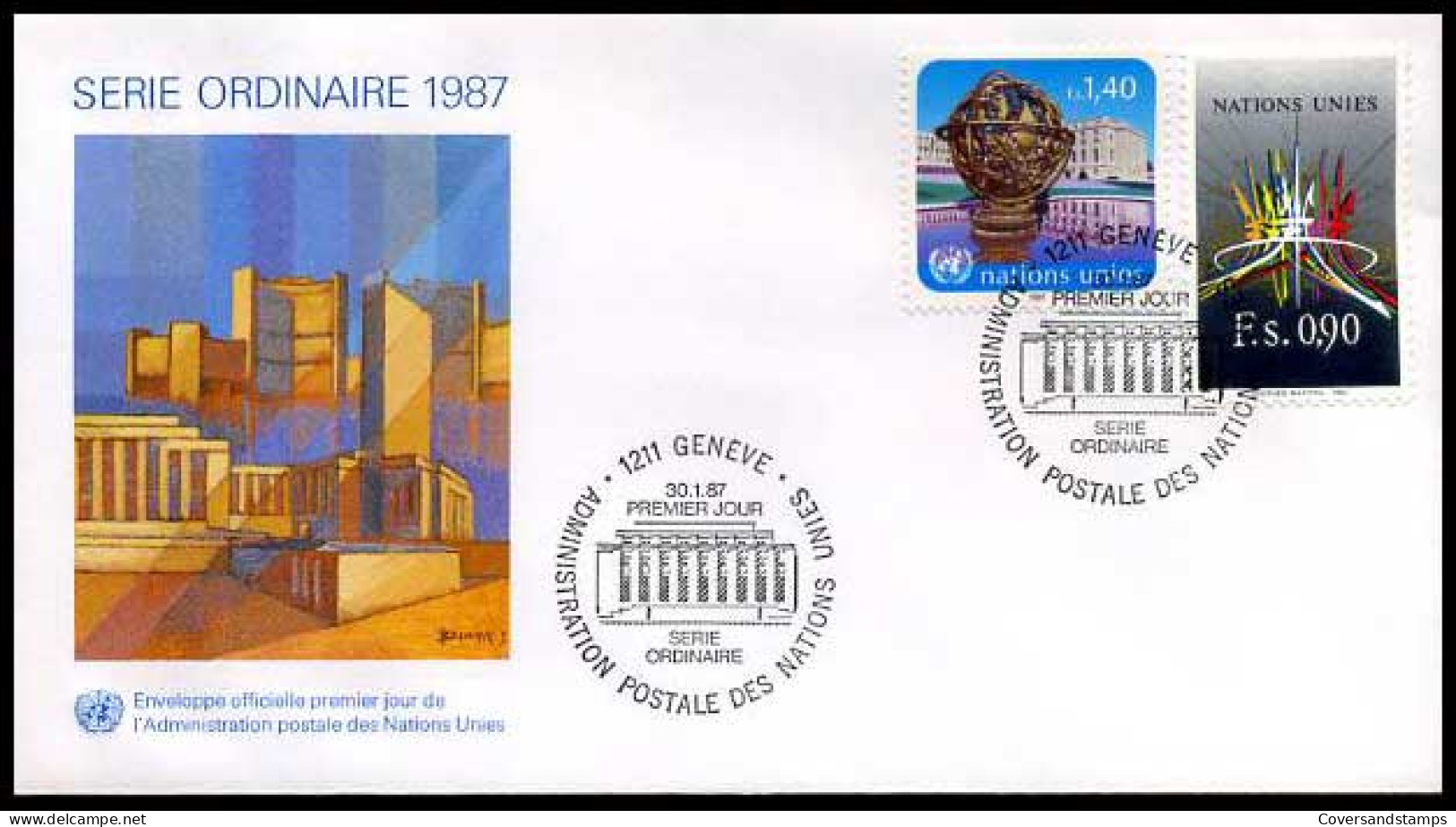 Verenigde Naties - FDC - Serie Oridinaire 1987                           - Andere & Zonder Classificatie