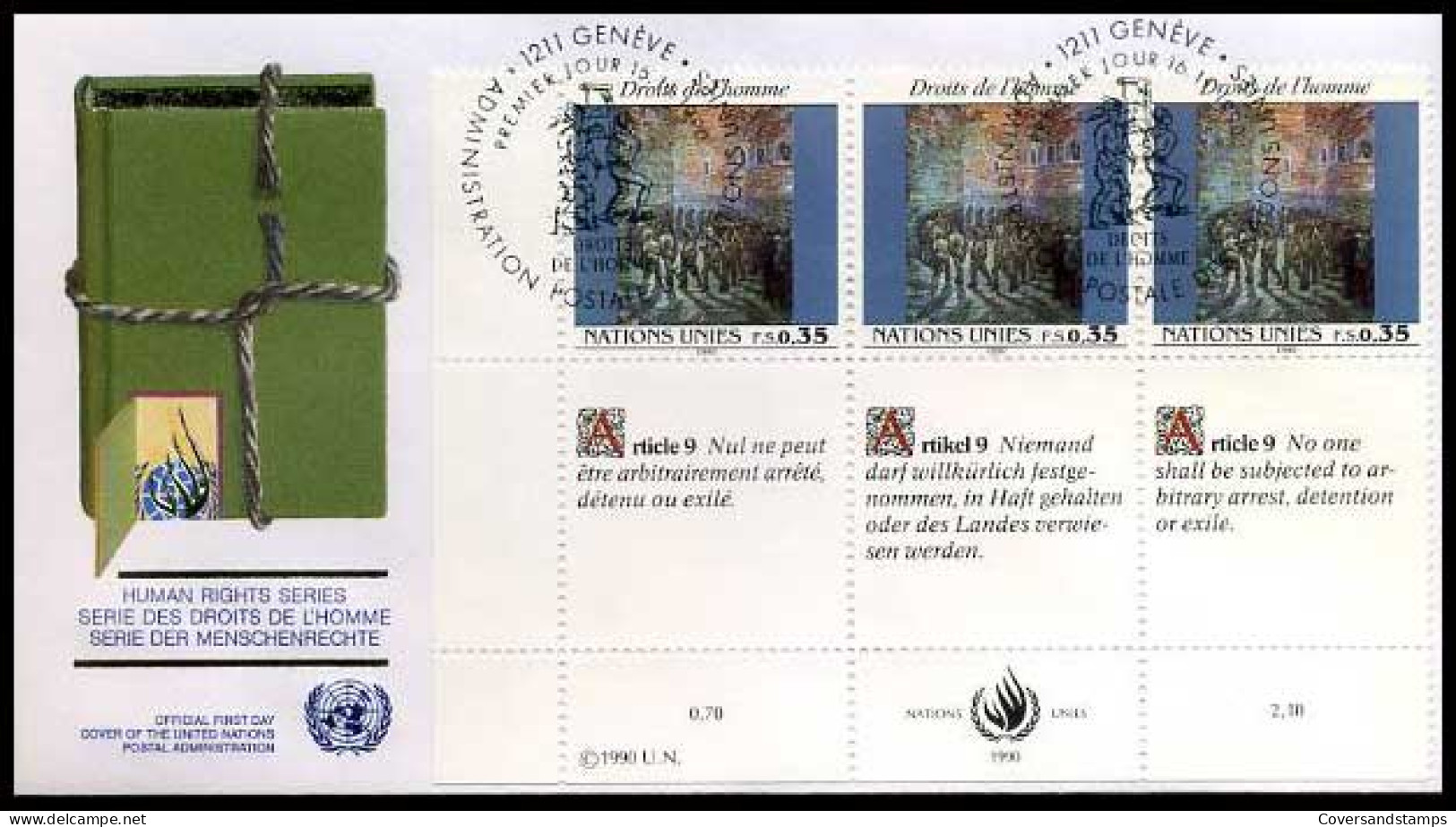 Verenigde Naties - FDC - Human Rights Series                          - Other & Unclassified