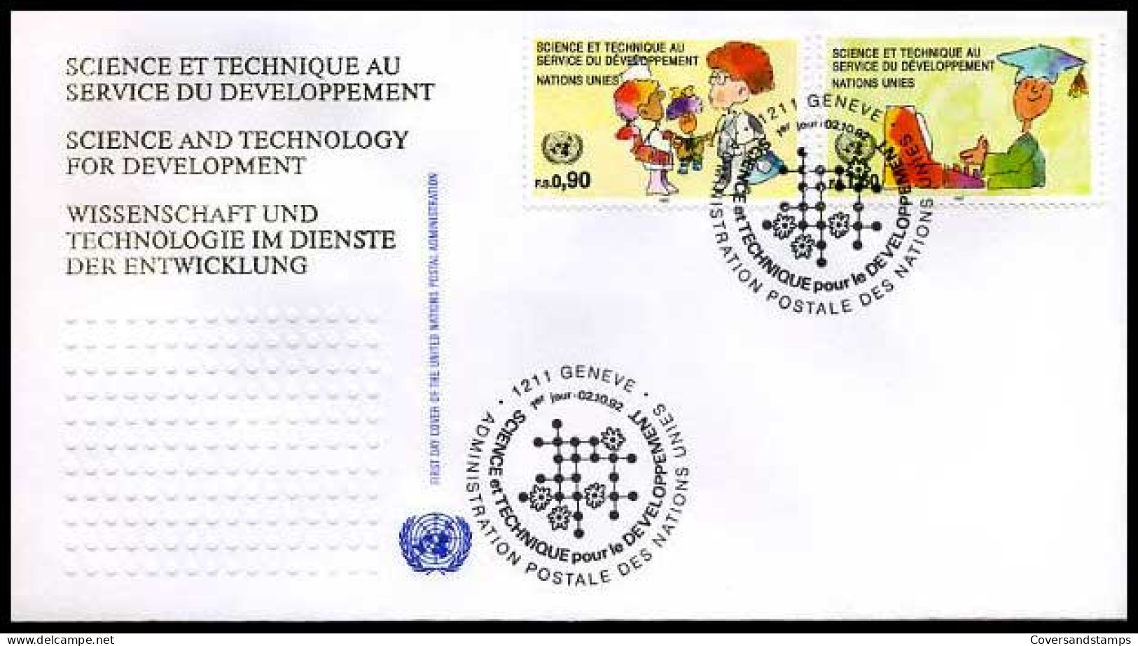 Verenigde Naties - FDC - Science And Technology For Development                          - Sonstige & Ohne Zuordnung