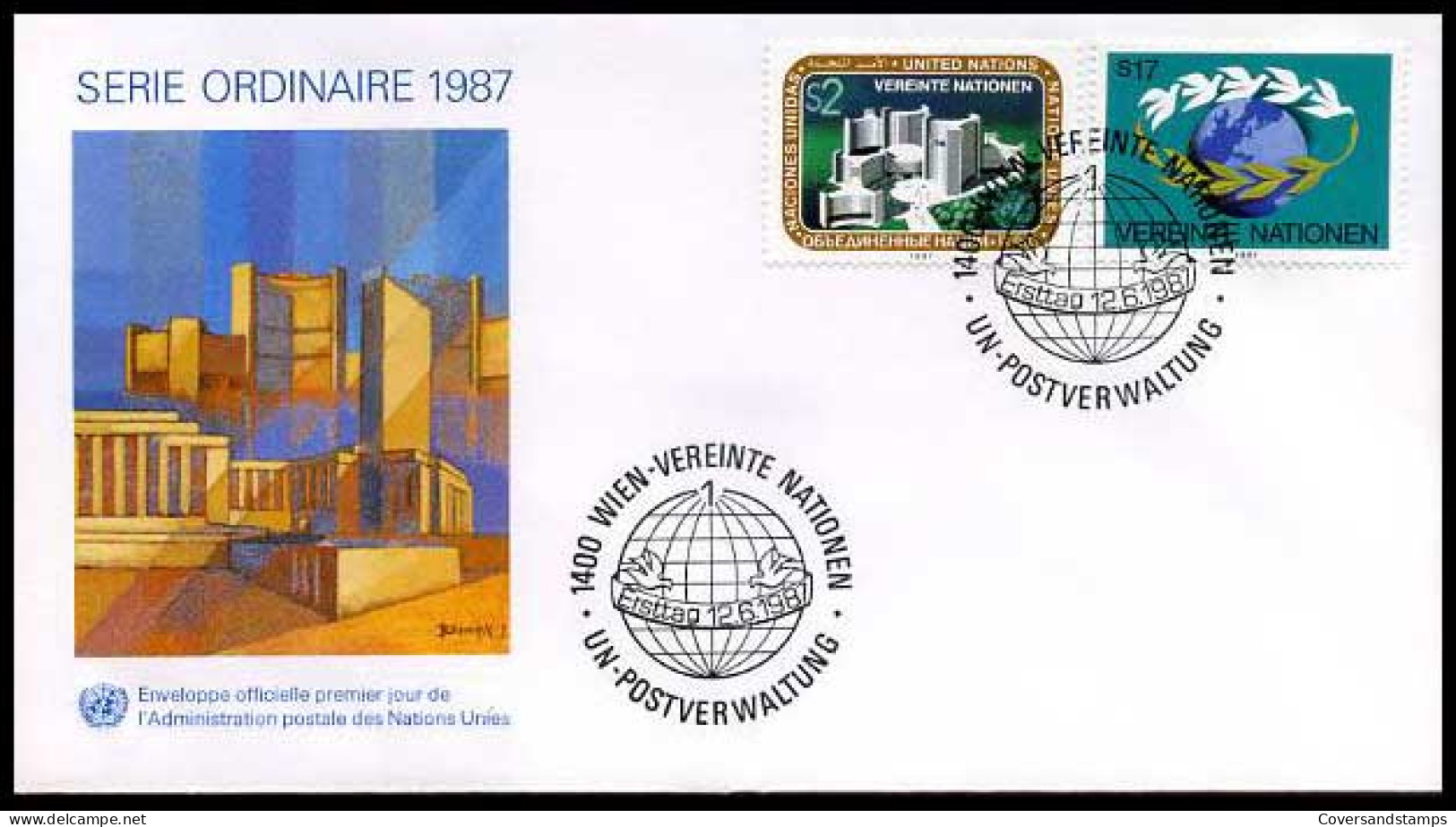 Verenigde Naties - FDC - Série Oridinaire 1987                          - Andere & Zonder Classificatie