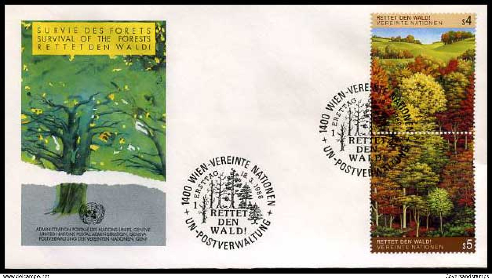 Verenigde Naties - FDC - Survival Of The Forests                          - Other & Unclassified