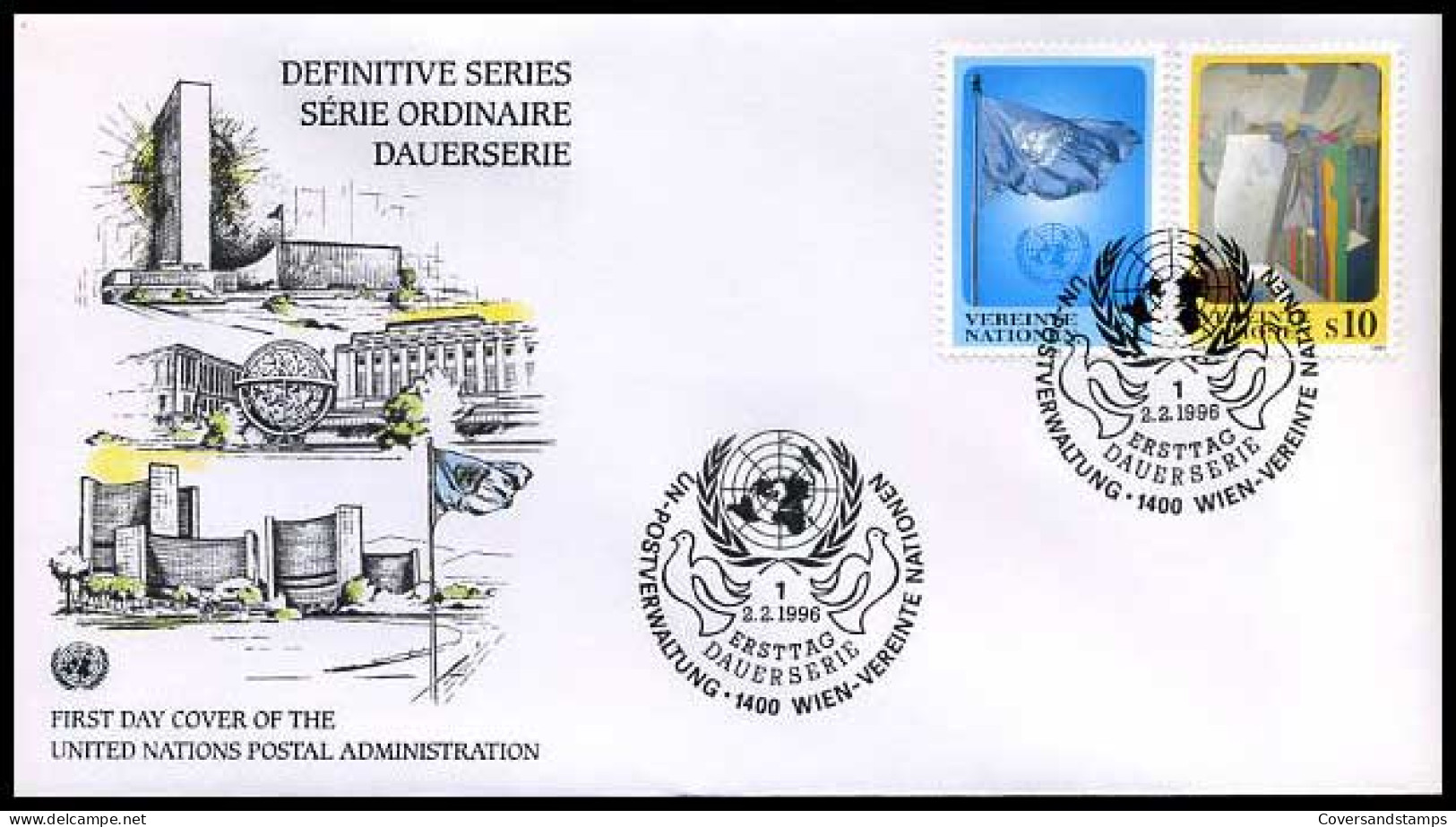 Verenigde Naties - FDC - Definitive Series 1996                         - Otros & Sin Clasificación