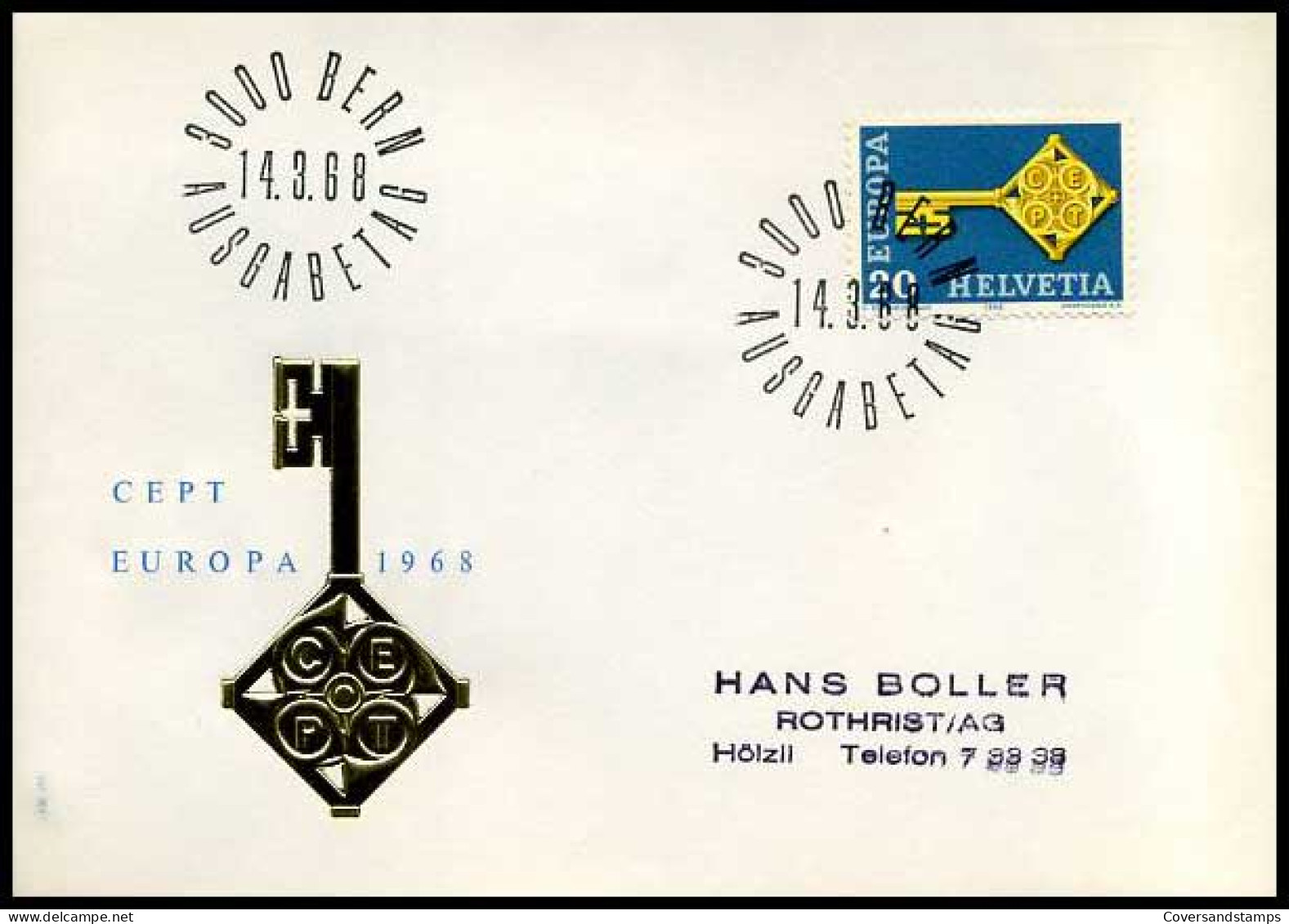 Zwitserland - FDC - Europa 1968                                            - 1968