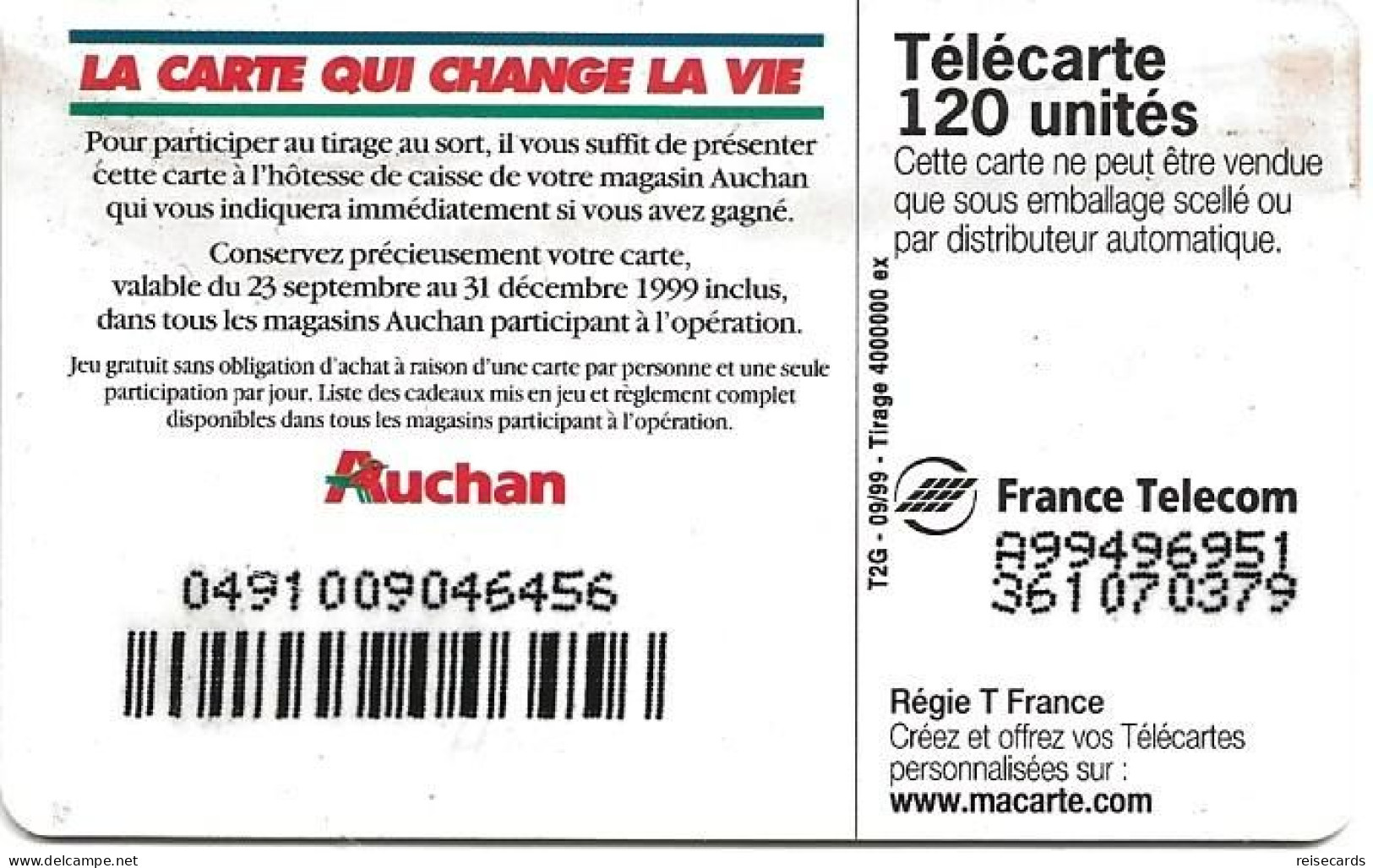 France: France Telecom 09/99 F1013 Auchan - 1999