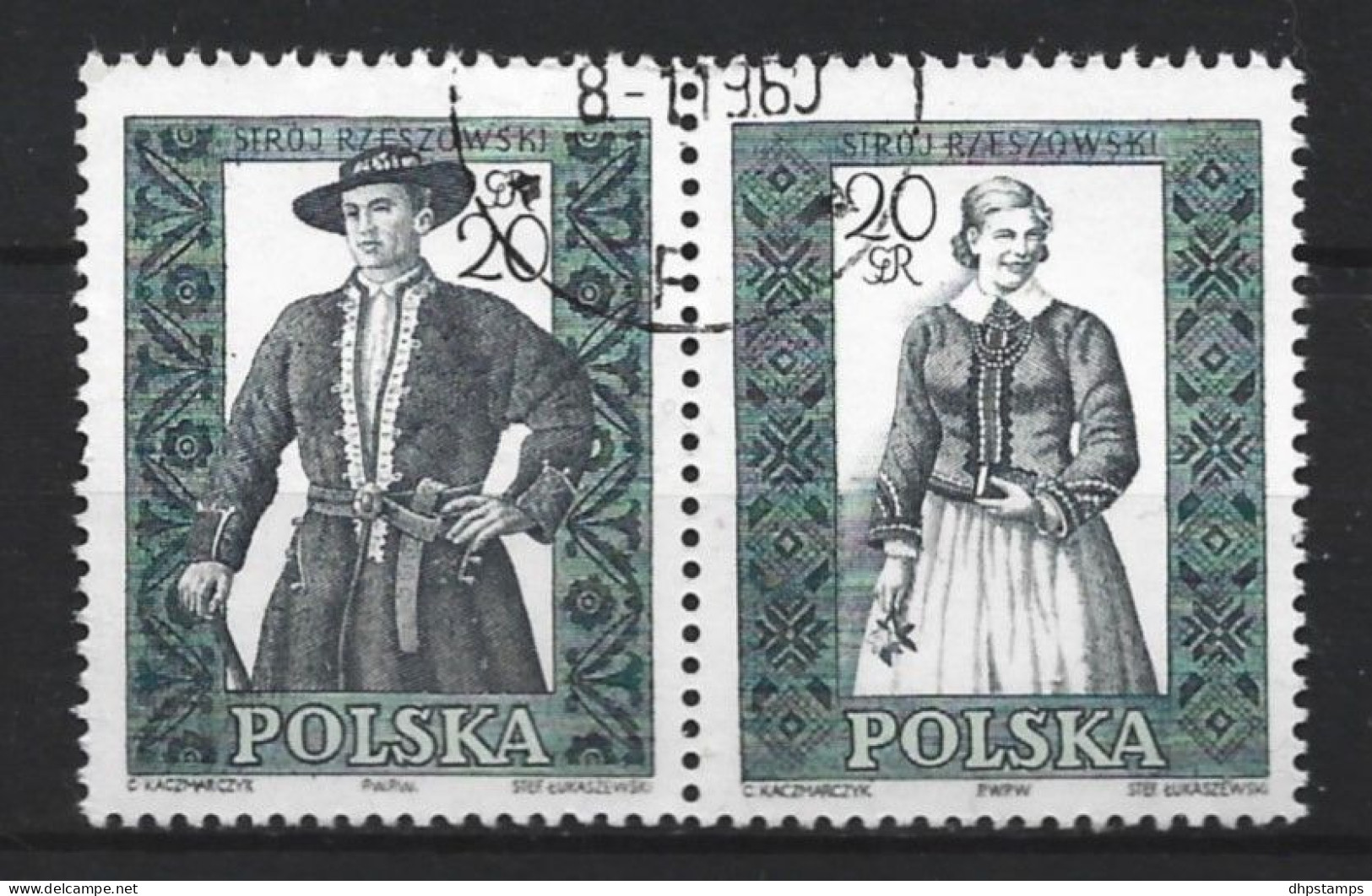 Polen 1959 Folklore Costumes Y.T. 1003/1004 (0) - Gebraucht